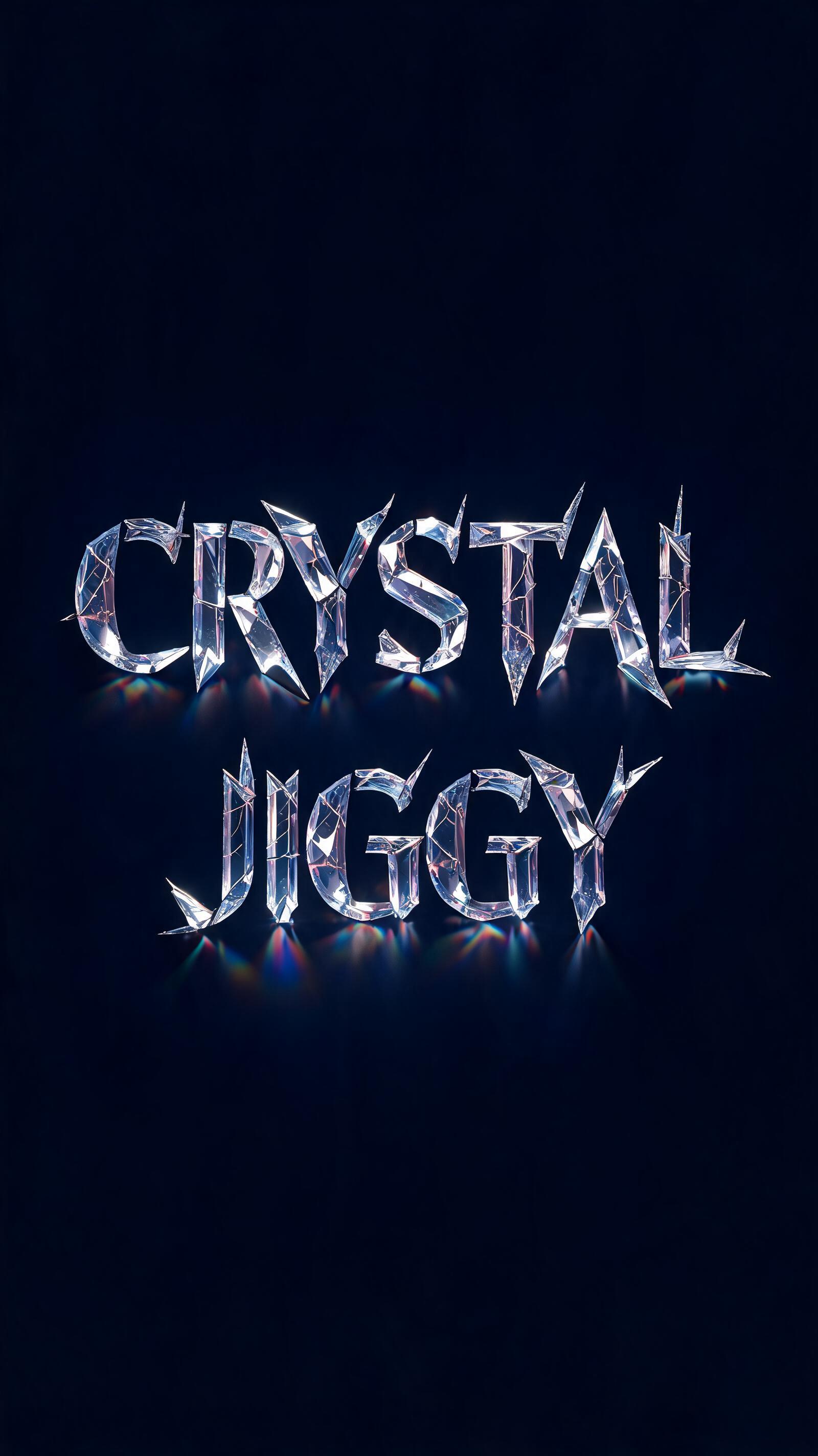 Crystal Jiggy — Glass Text Effect | FontVibe