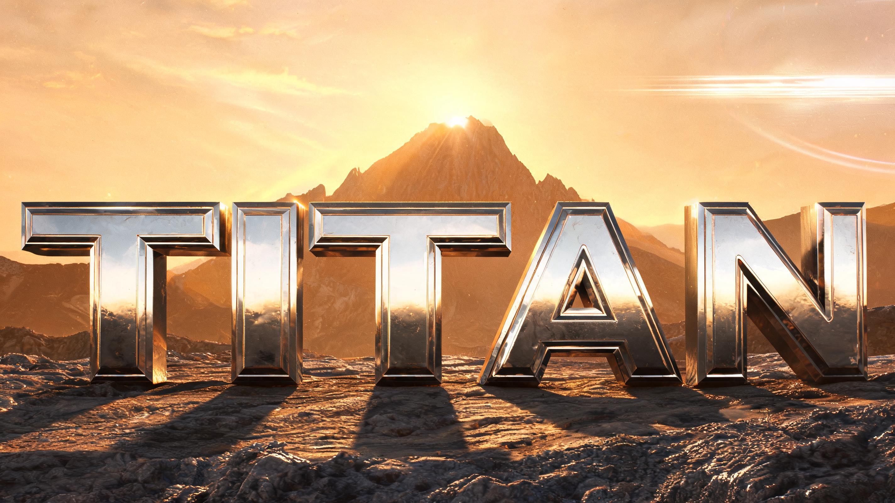 "TITAN" — Chrome Metal 3d | AI Text Effect Generator