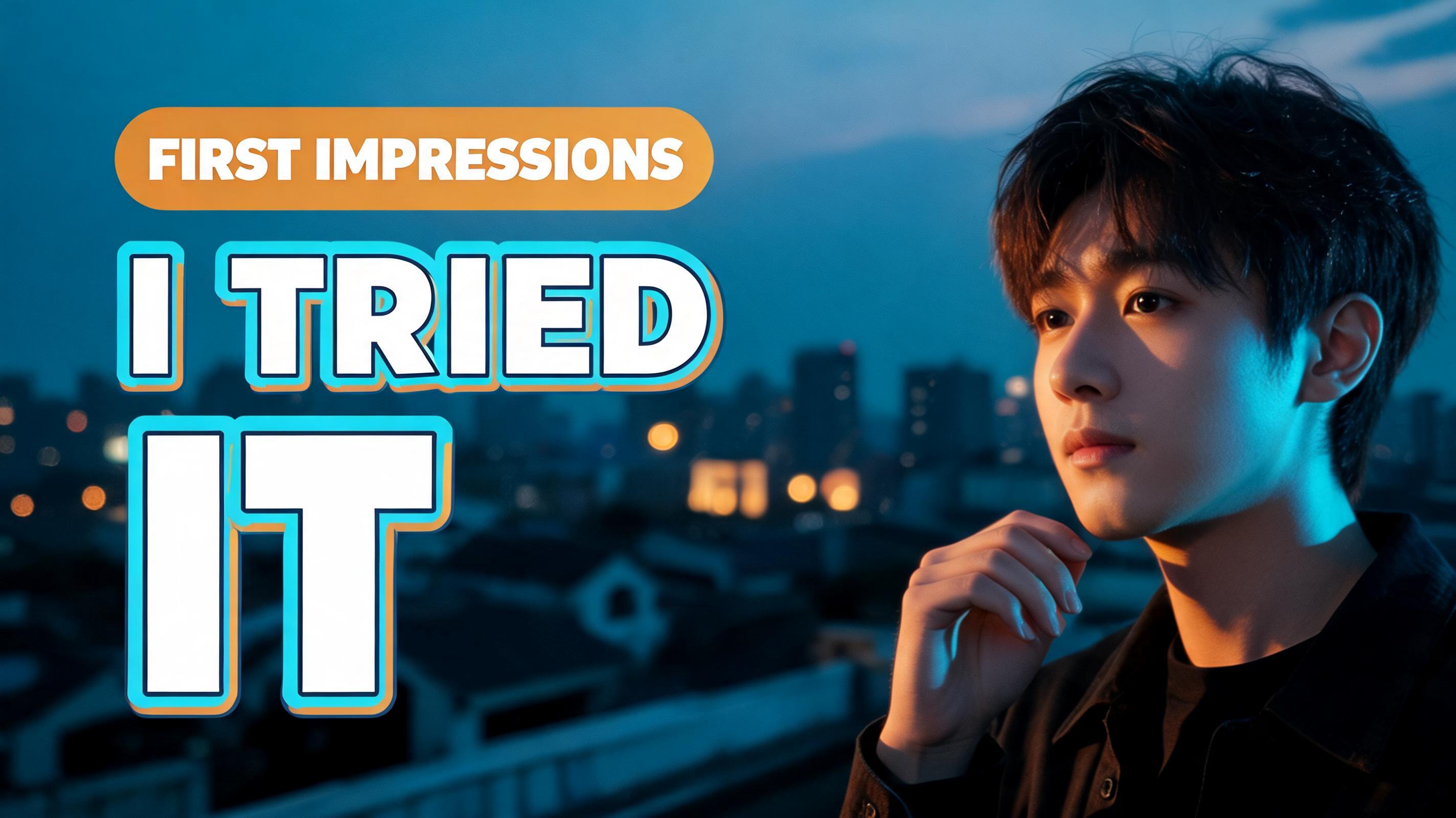 "Make me thumbnail text that says I TRIED IT in huge bold letters" — Cinematic Youtube Creator | AI Text Effect Generator