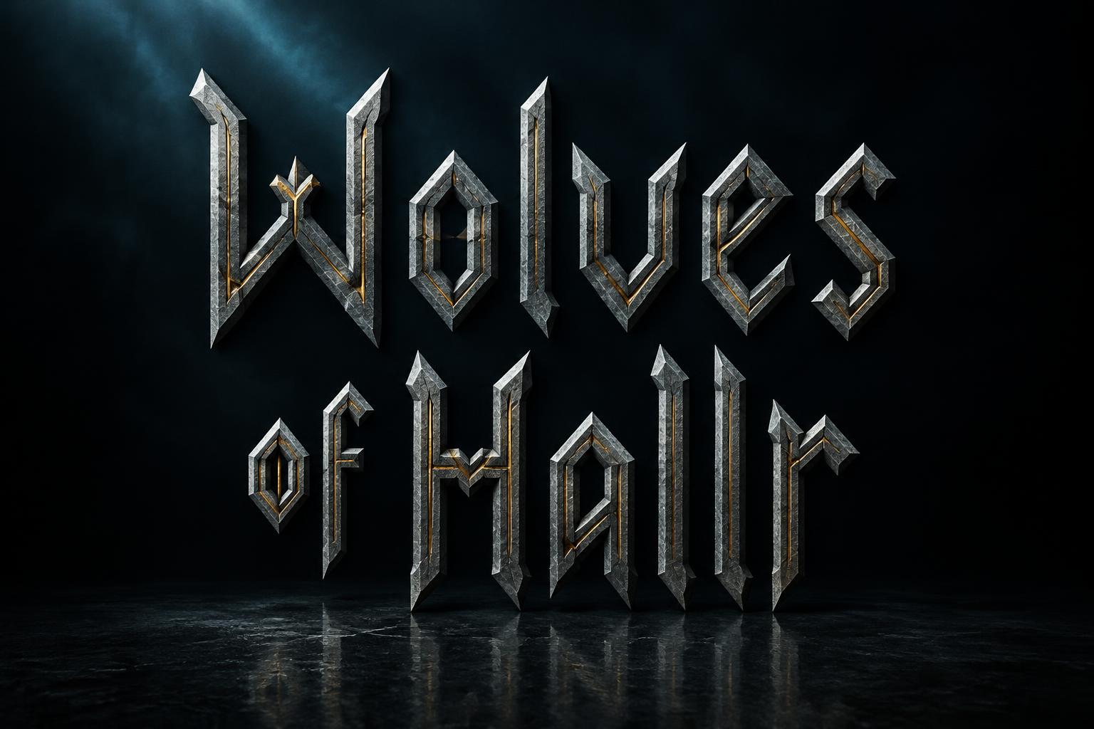 "Wolves of Hallr" — Viking Runic text effect