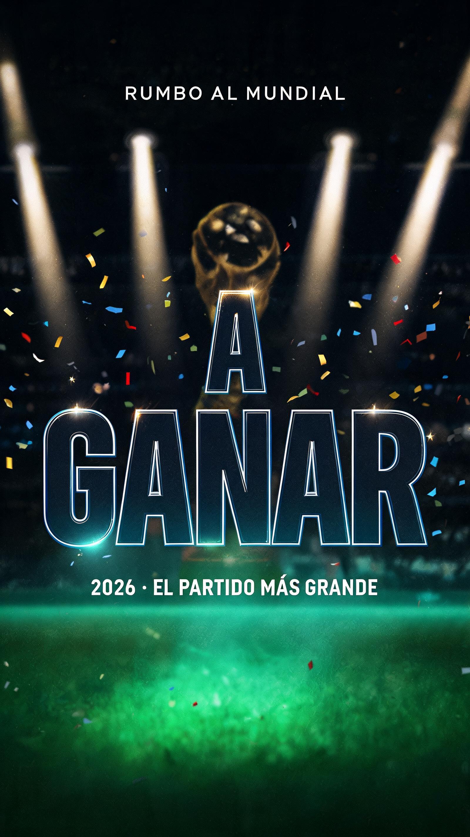 "Unas letras del Mundial que diga «A Ganar»" — Sports Football | AI Text Effect Generator