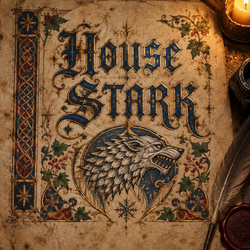 "HOUSE STARK" — Medieval | AI Text Effect Generator
