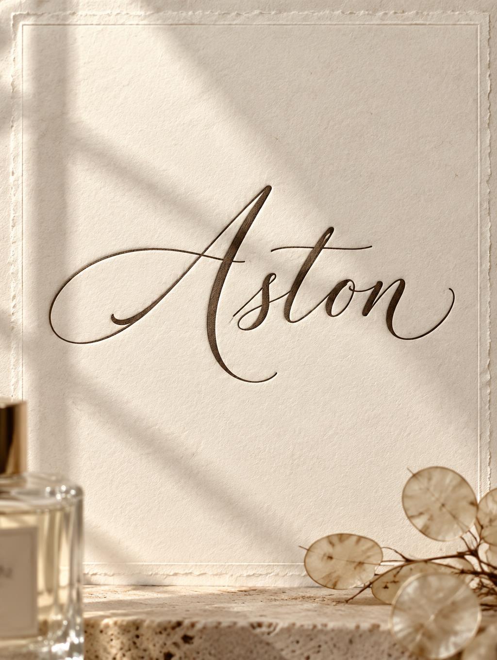 "Aston" —  | AI Text Effect Generator