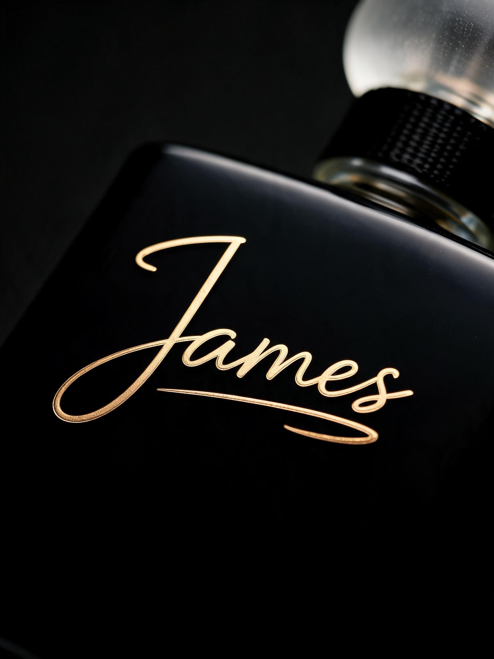 "James" — Elegant Script | AI Text Effect Generator