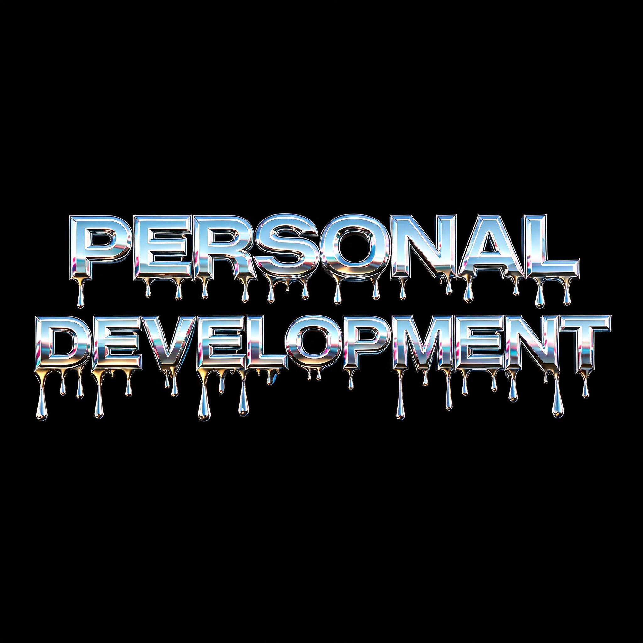 "PERSONAL DEVELOPMENT" — Chrome Metal 3d | AI Text Effect Generator