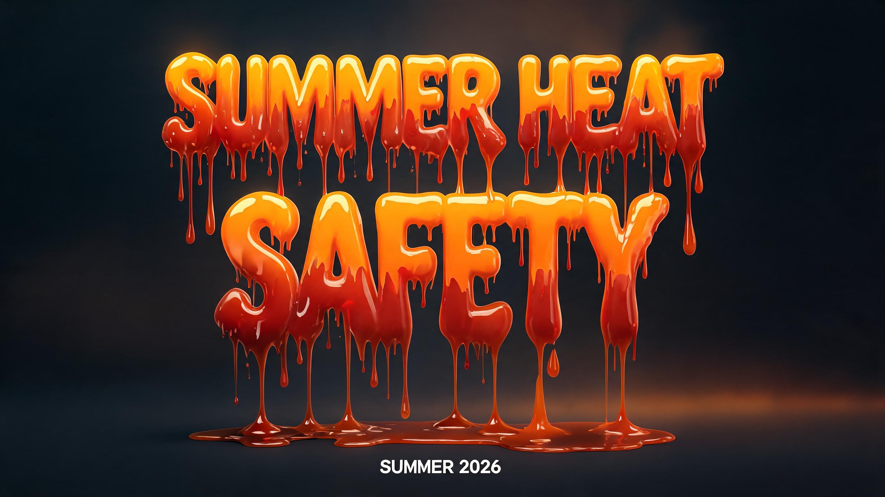"Summer Heat Safety" — Drip Font Melting | AI Text Effect Generator
