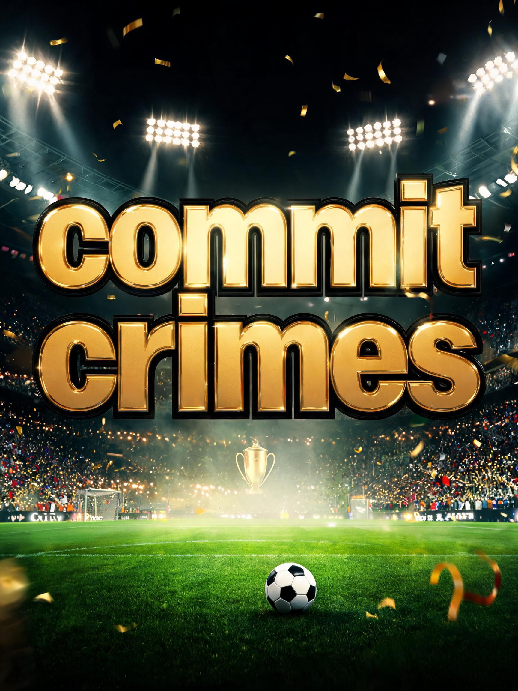 "commit crimes" — Sports Football | AI Text Effect Generator