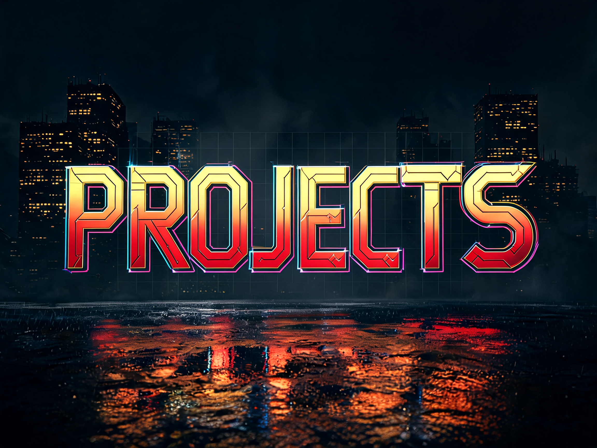 "PROJECTS" — Cyberpunk 2077 | AI Text Effect Generator