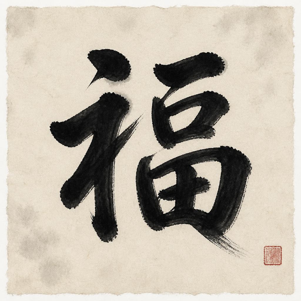 "福" — Brush Chinese Ink | AI Text Effect Generator