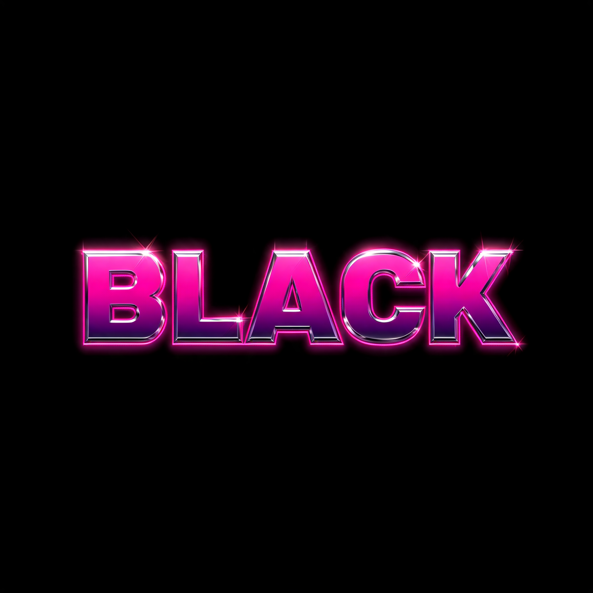 "Black" — Cyberpunk Synthwave text effect