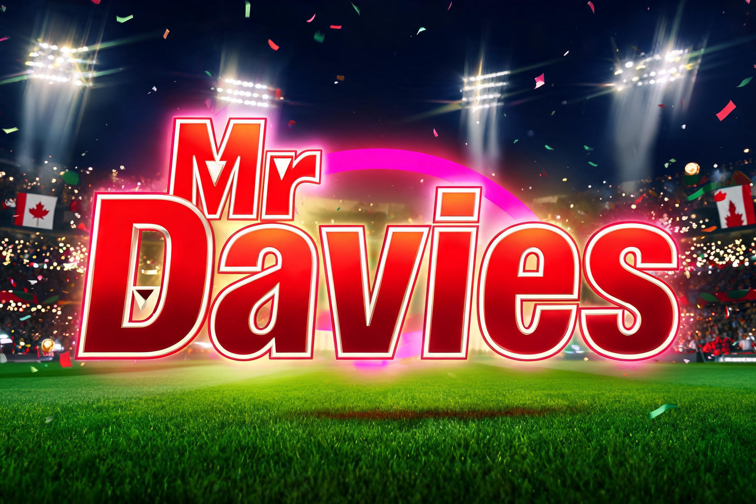 "Mr Davies" — Sports Football | AI Text Effect Generator