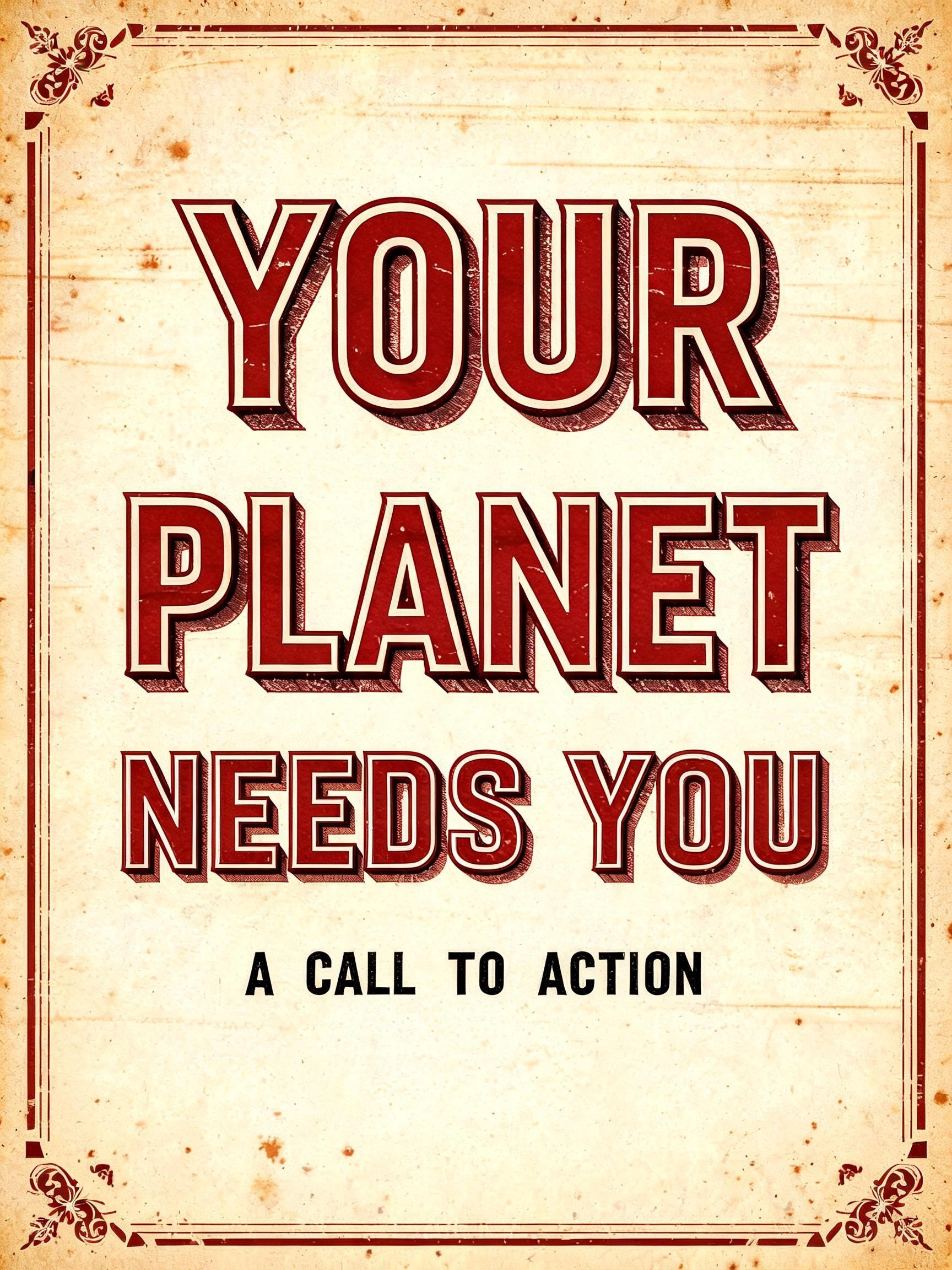 "Your Planet Needs You" — Pop Art | AI Text Effect Generator