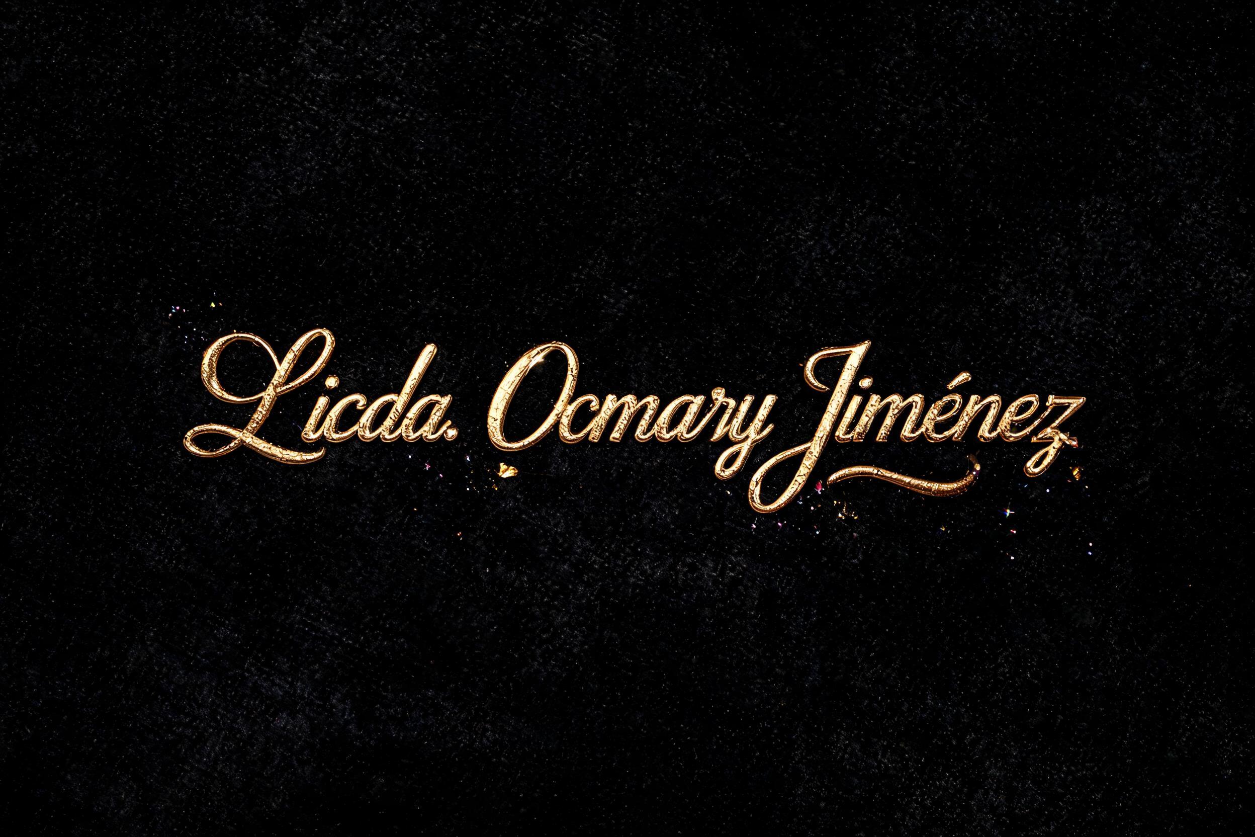 "Licda. Ocmary Jiménez" — Luxury Gold | AI Text Effect Generator