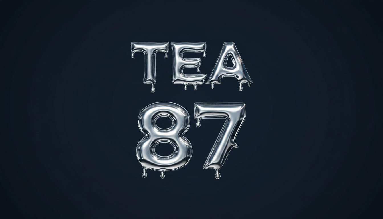 "TEA" — Metallic | AI Text Effect Generator
