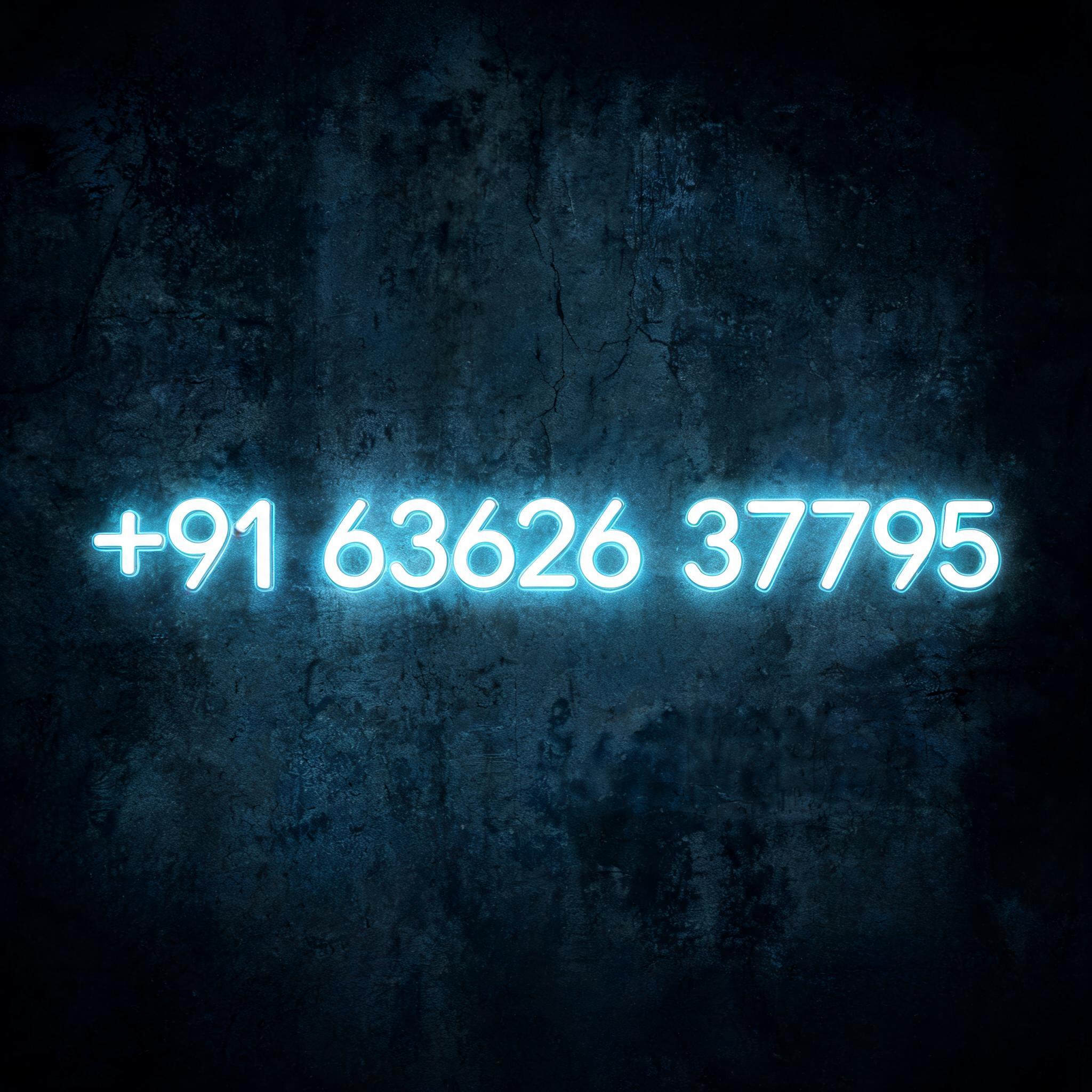 "+91 63626 37795" — Emboss | AI Text Effect Generator