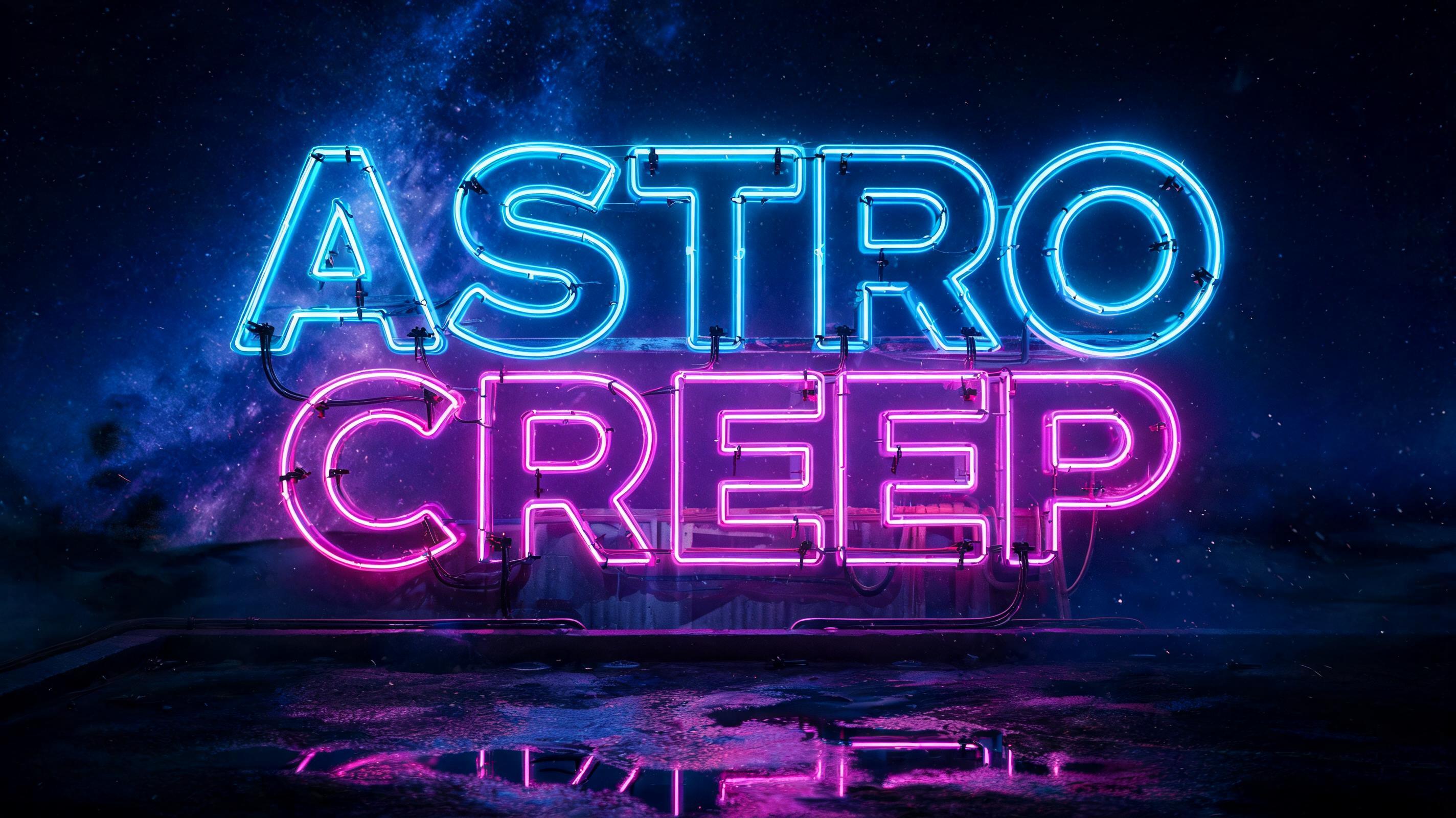 "ASTRO CREEP" — Neon Glow | AI Text Effect Generator