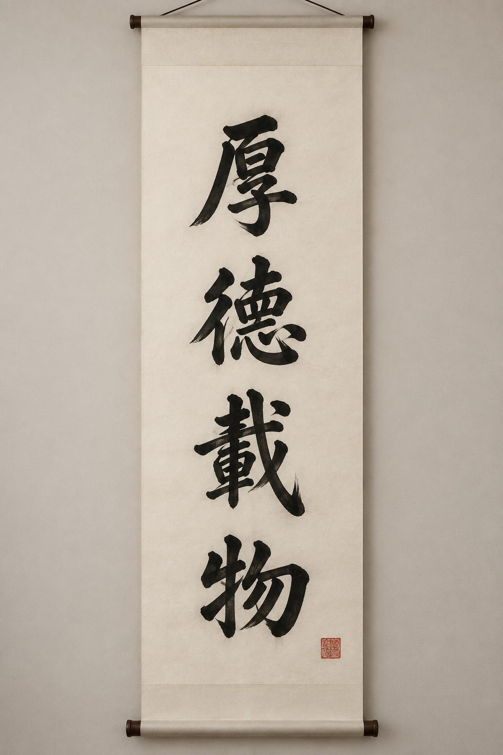 "厚德载物" — Brush Chinese Ink | AI Text Effect Generator