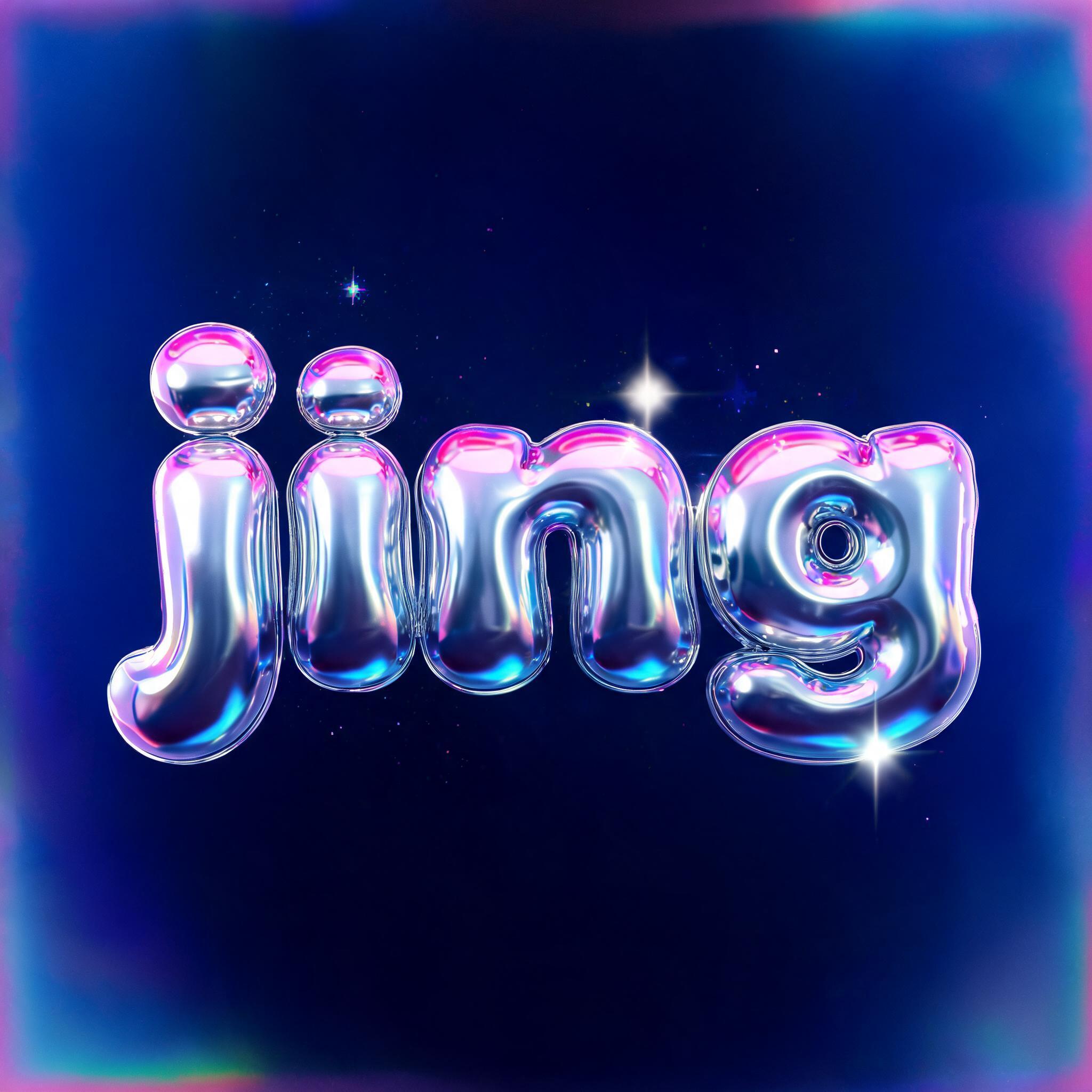 "jing" — Y2k text effect