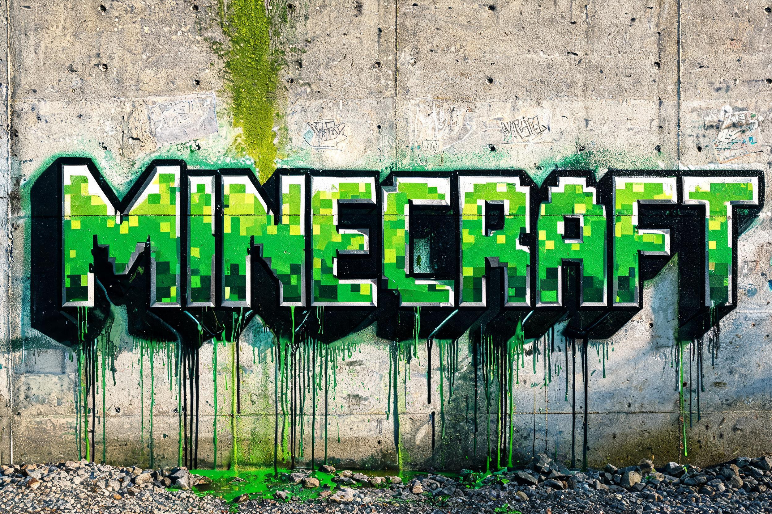 "Minecraft" — Graffiti | AI Text Effect Generator