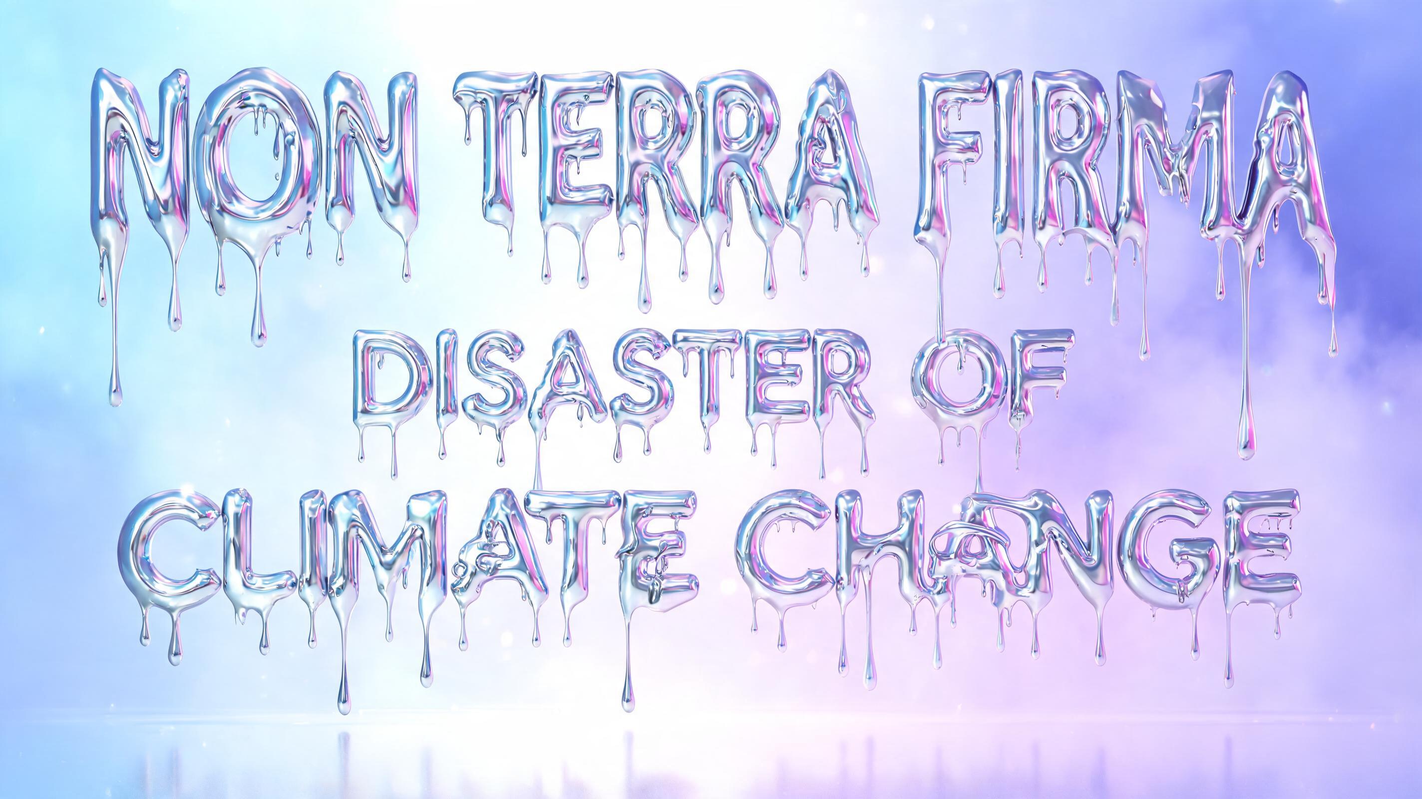 "NON TERRA FIRMA DISASTER OF CLIMATE CHANGE" — Y2k Liquid | AI Text Effect Generator