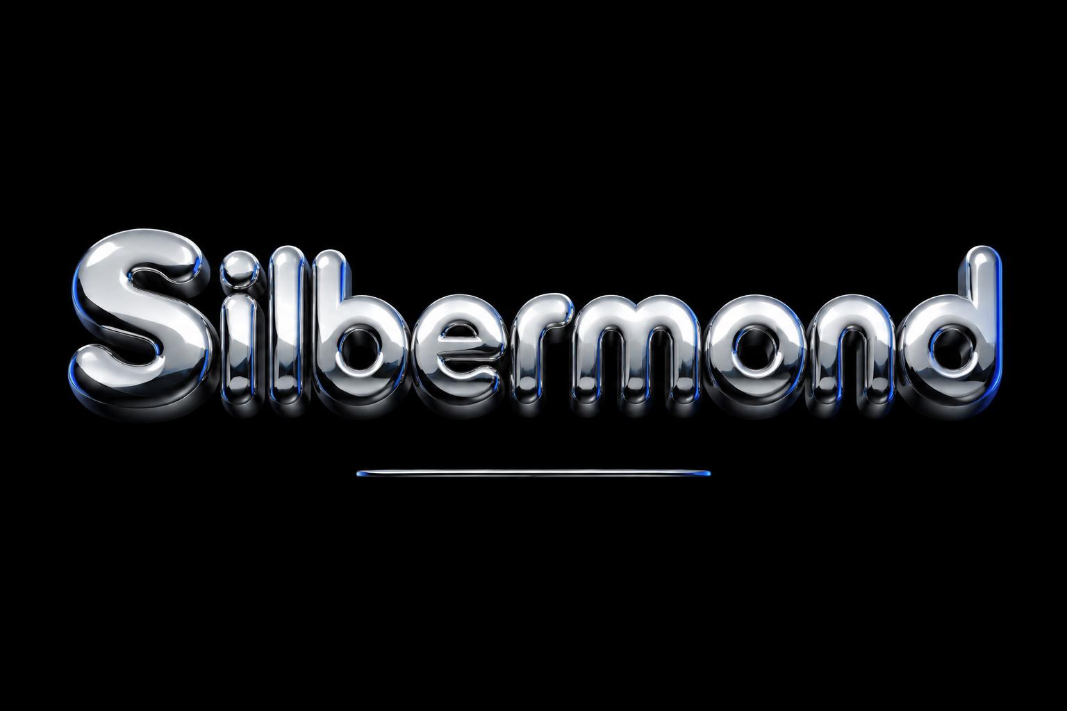 "Silbermond" — Chrome Metal 3d | AI Text Effect Generator