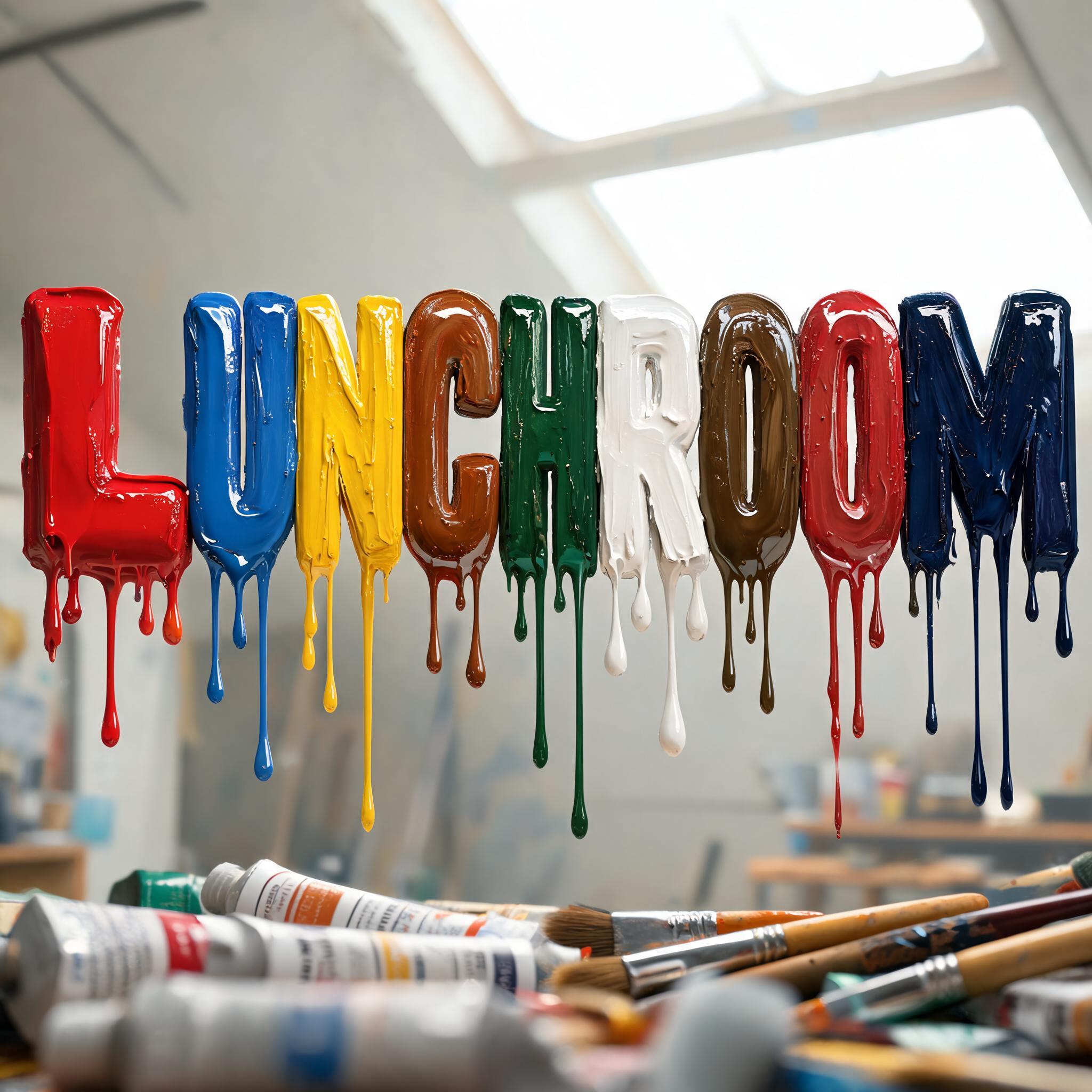 "LUNCHROOM" — Drip Font | AI Text Effect Generator