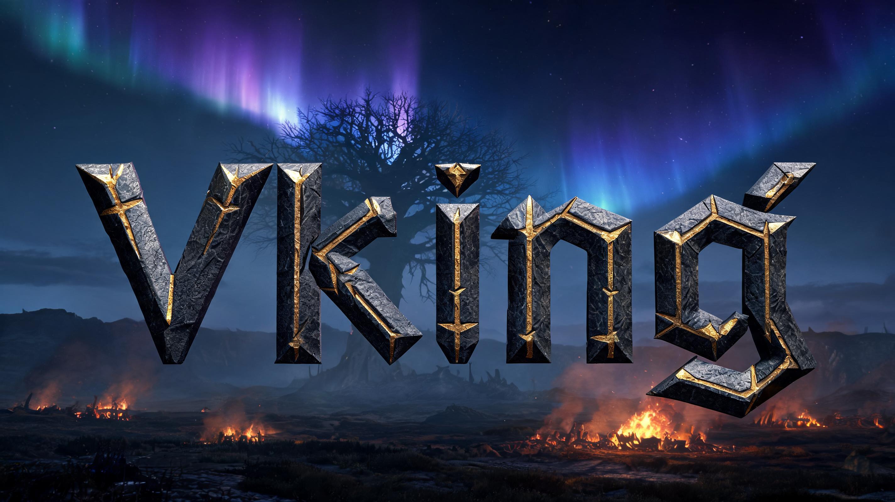"VKing" — Viking | AI Text Effect Generator