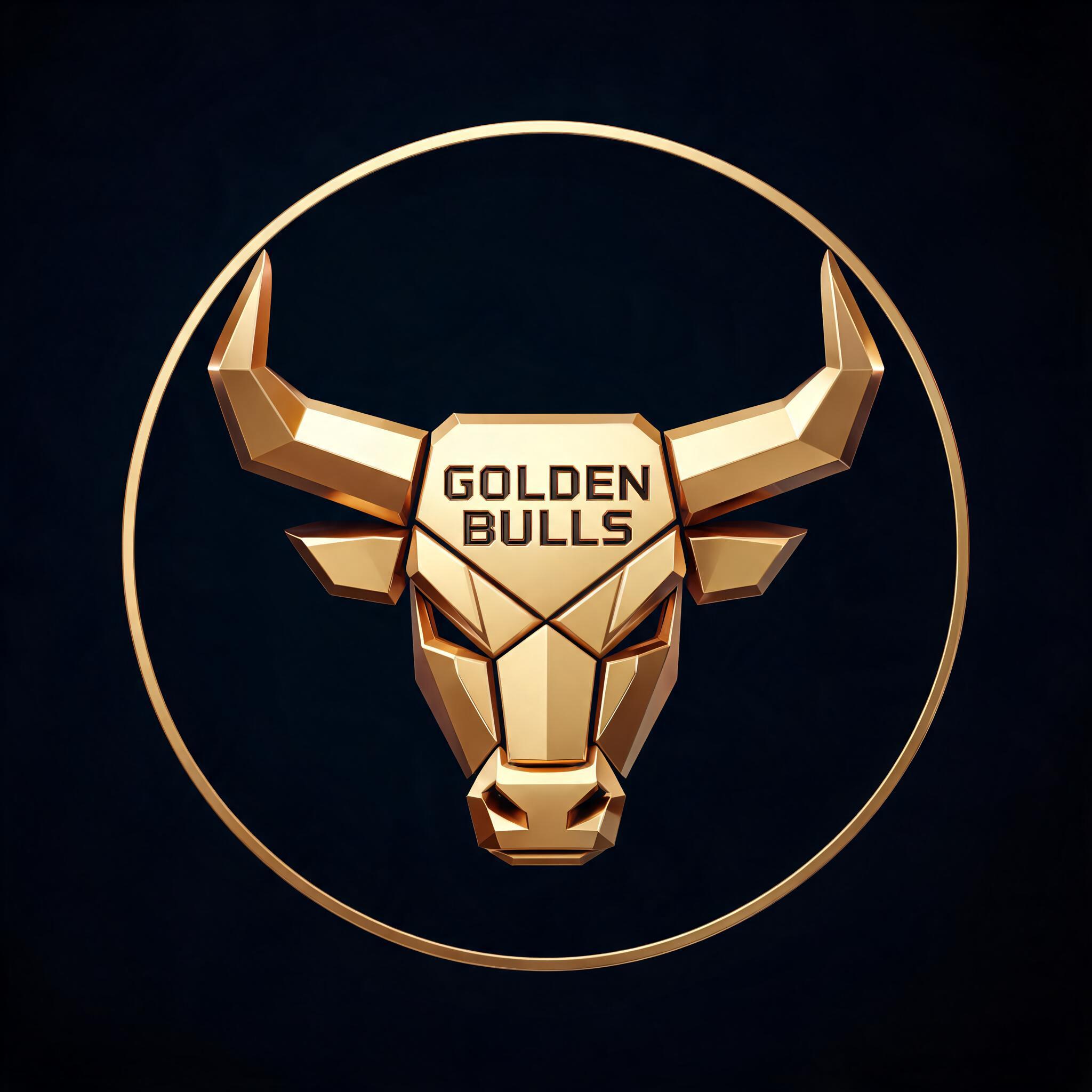 "Create a Discord server logo for my trading community Golden Bulls" — 3d Bold Gold | AI Text Effect Generator