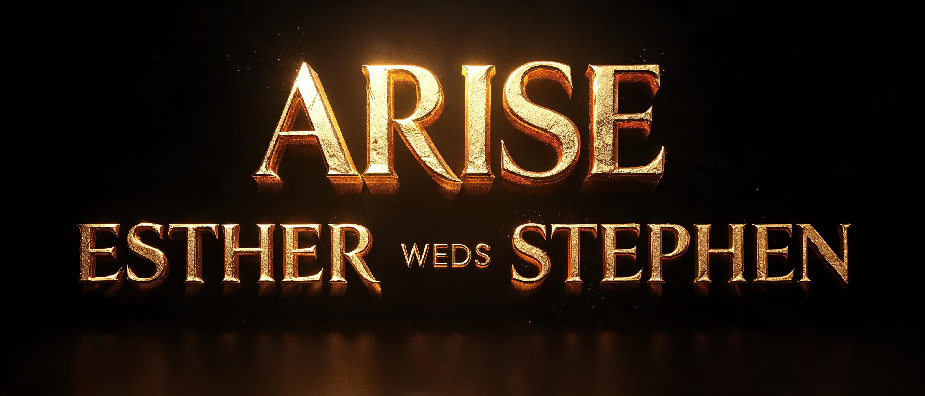 "ARISE" — 3d Bold Gold | AI Text Effect Generator