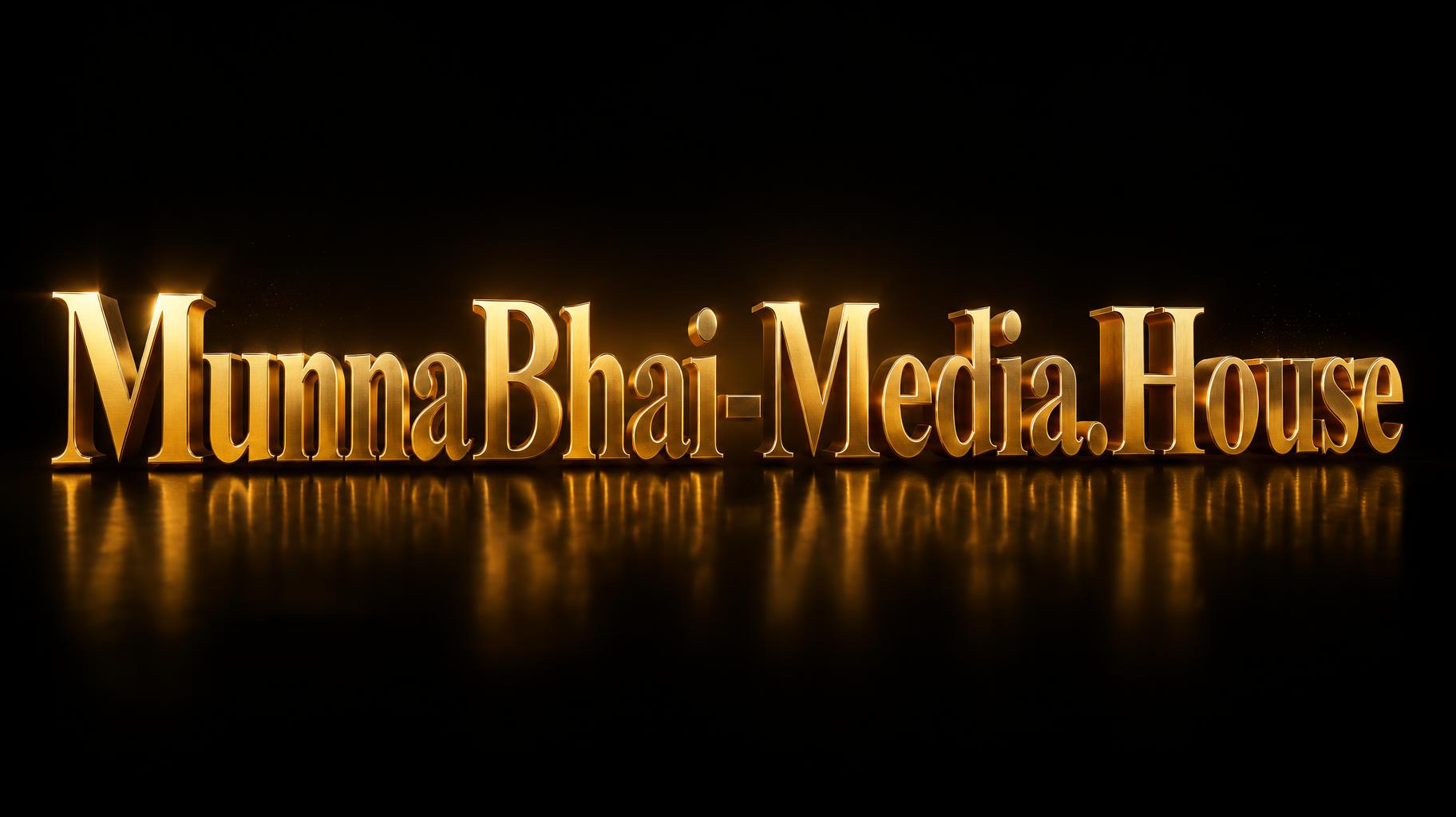 "MunnaBhai-Media.House" — 3d Bold Gold | AI Text Effect Generator