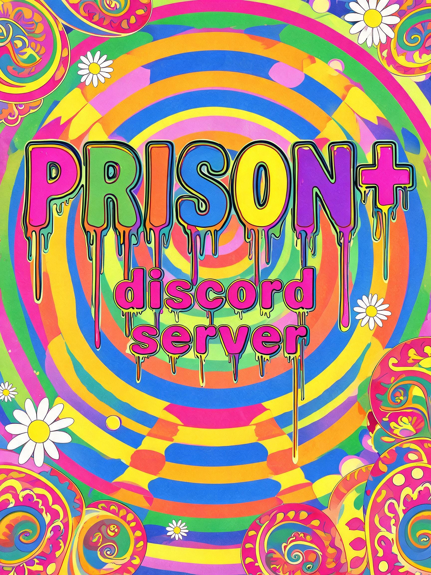"PRISON+
discord server" — Psychedelic text effect
