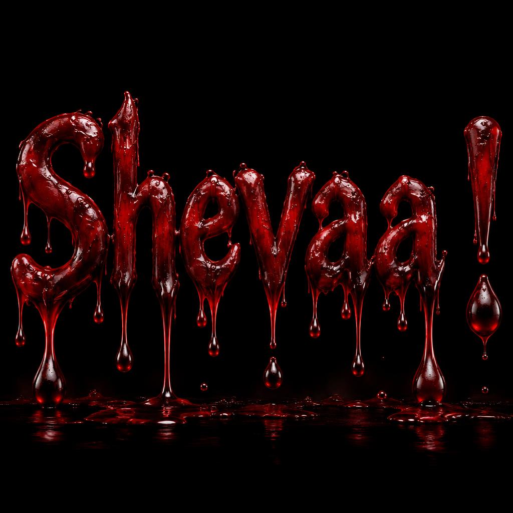 "Shevaa !" — Drip Font Blood | AI Text Effect Generator