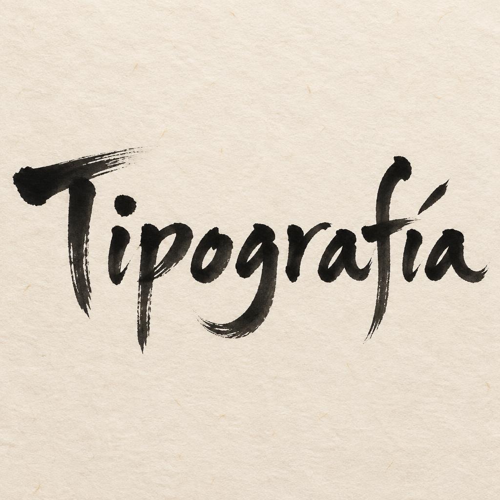 "Tipografía" — Brush Japanese Ink | AI Text Effect Generator