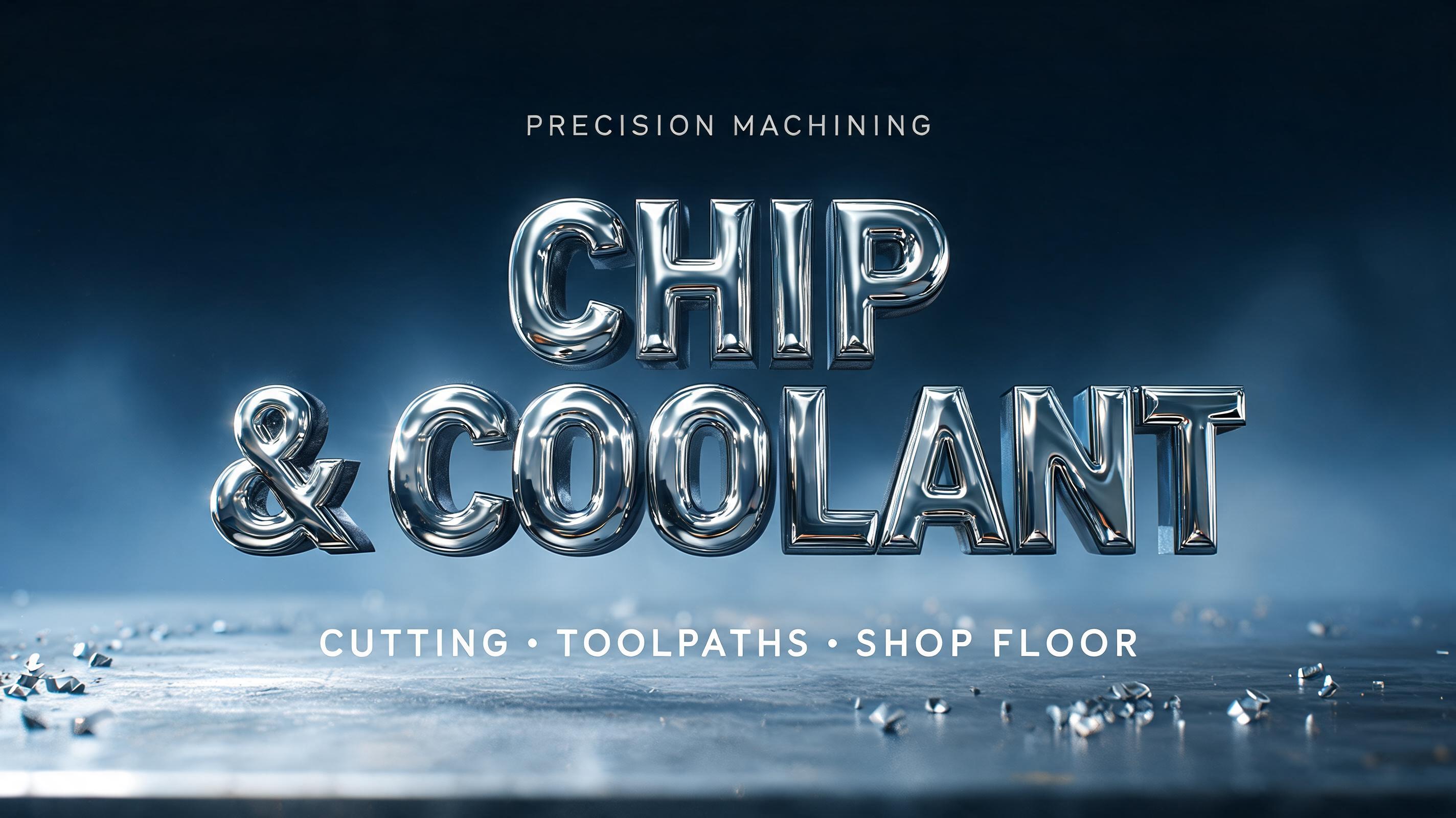 "I need a metallic title for my machining channel Chip and Coolant" — Metallic | AI Text Effect Generator