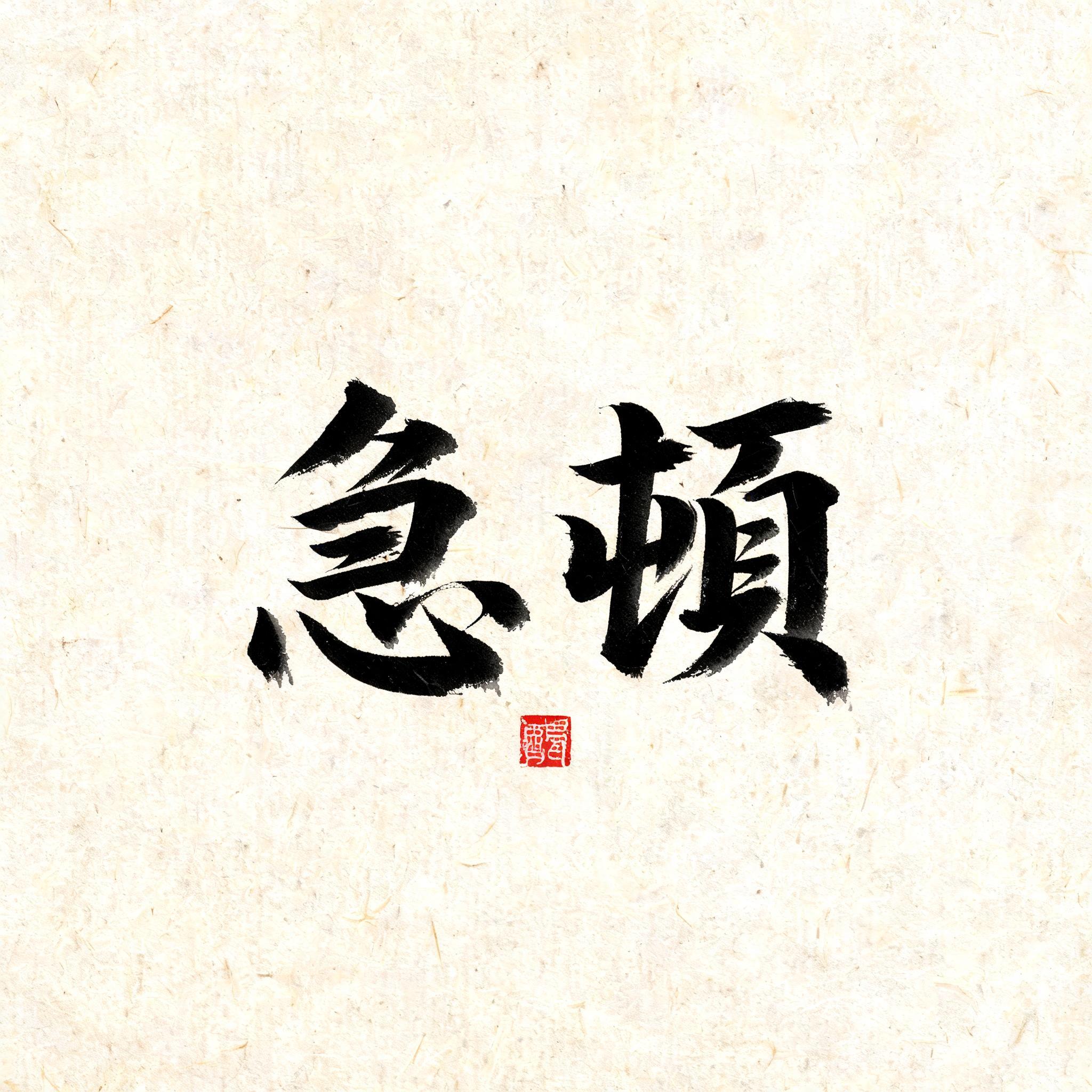 "急頓" — Brush Japanese Ink | AI Text Effect Generator