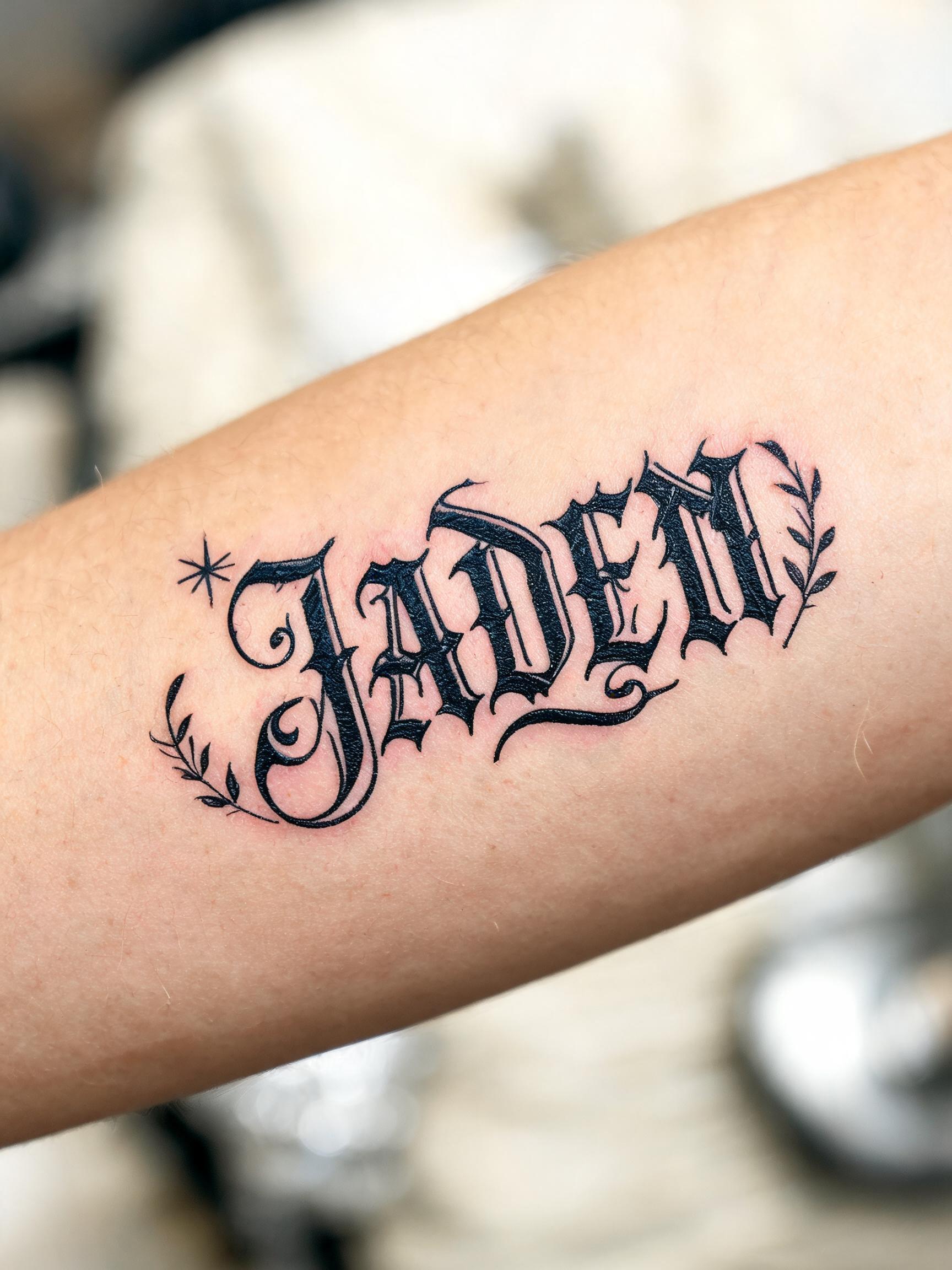 "Jaden" — Tattoo | AI Text Effect Generator