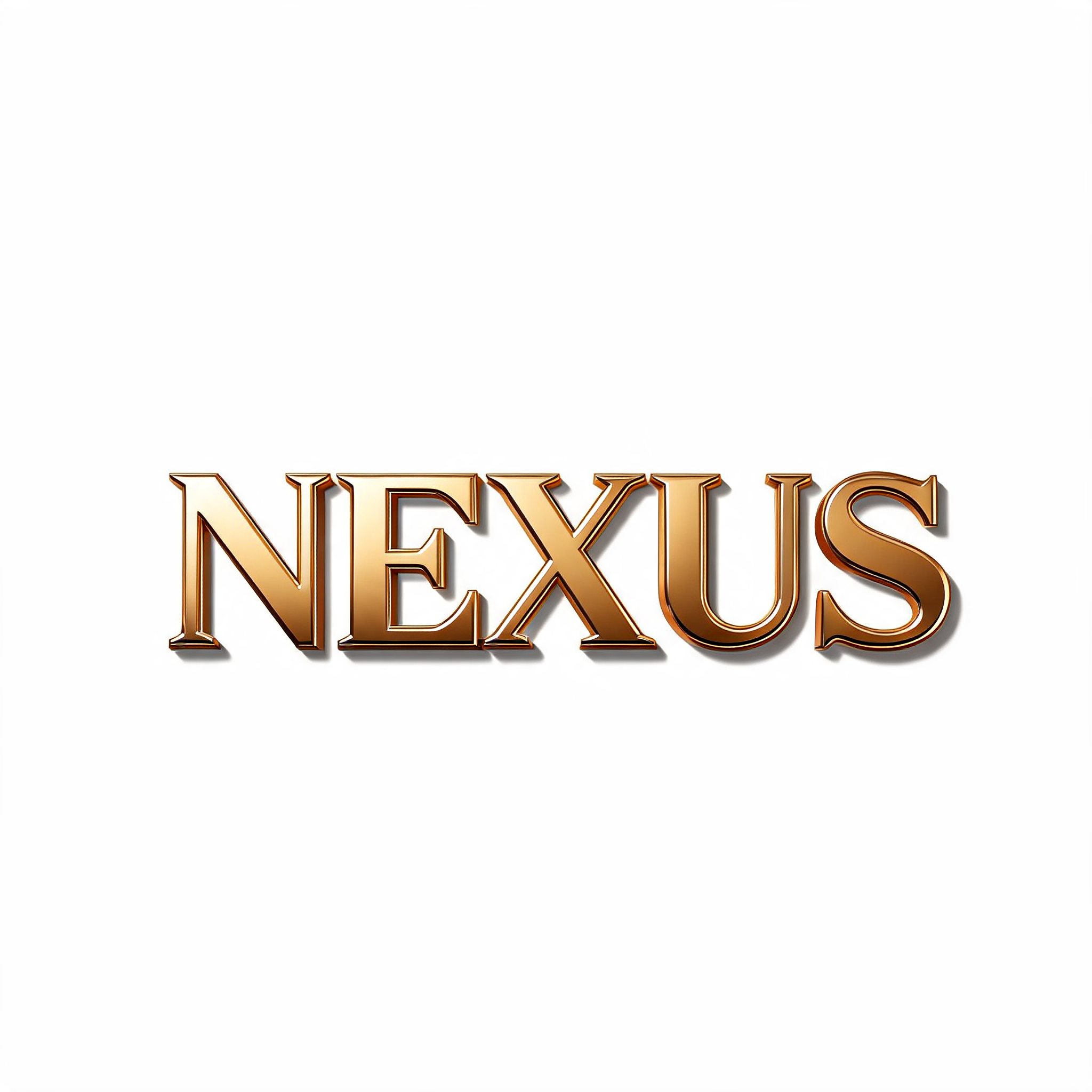 "NEXUS" — 3d Bold Gold | AI Text Effect Generator
