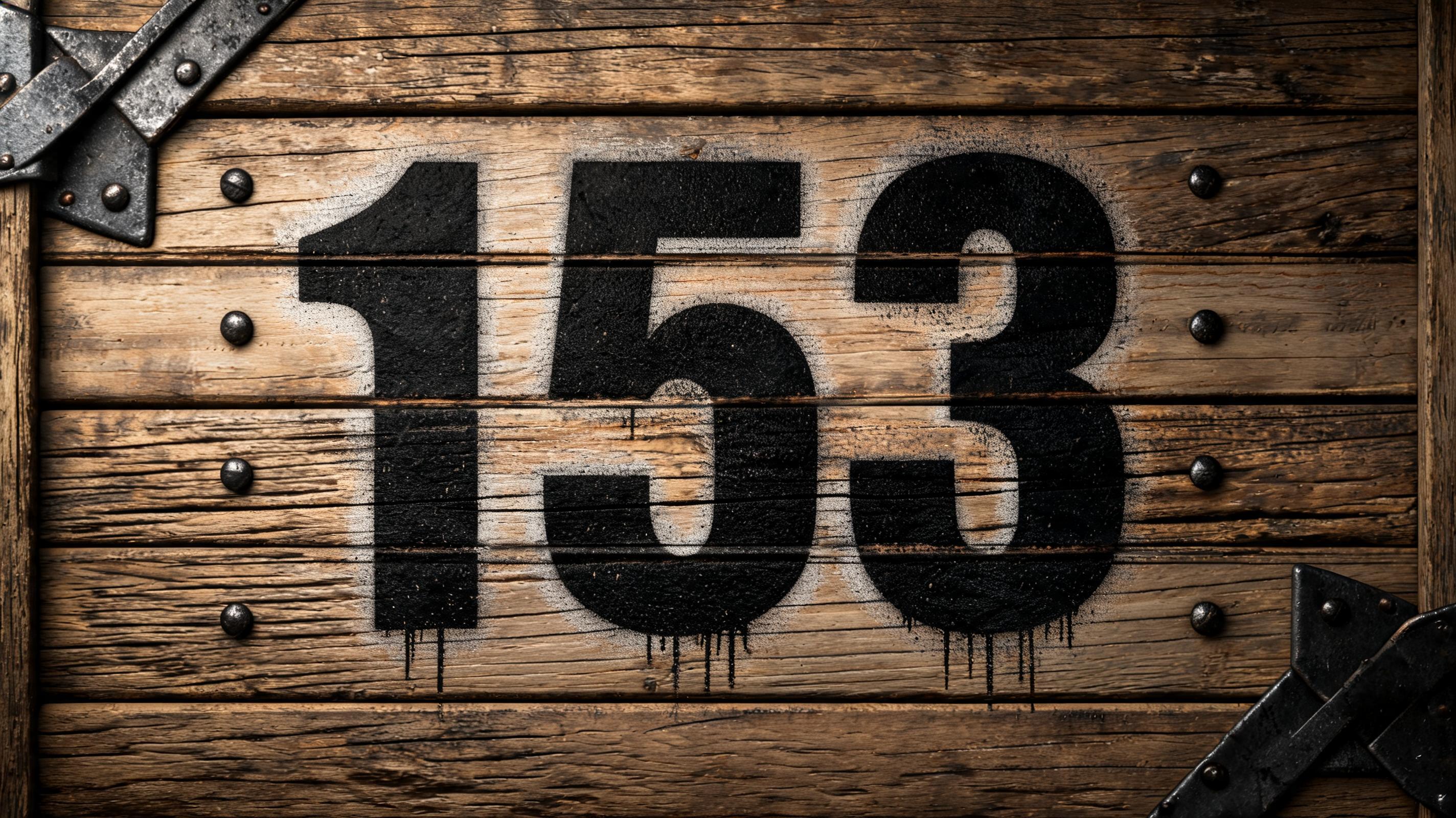 "153" — Stencil | AI Text Effect Generator