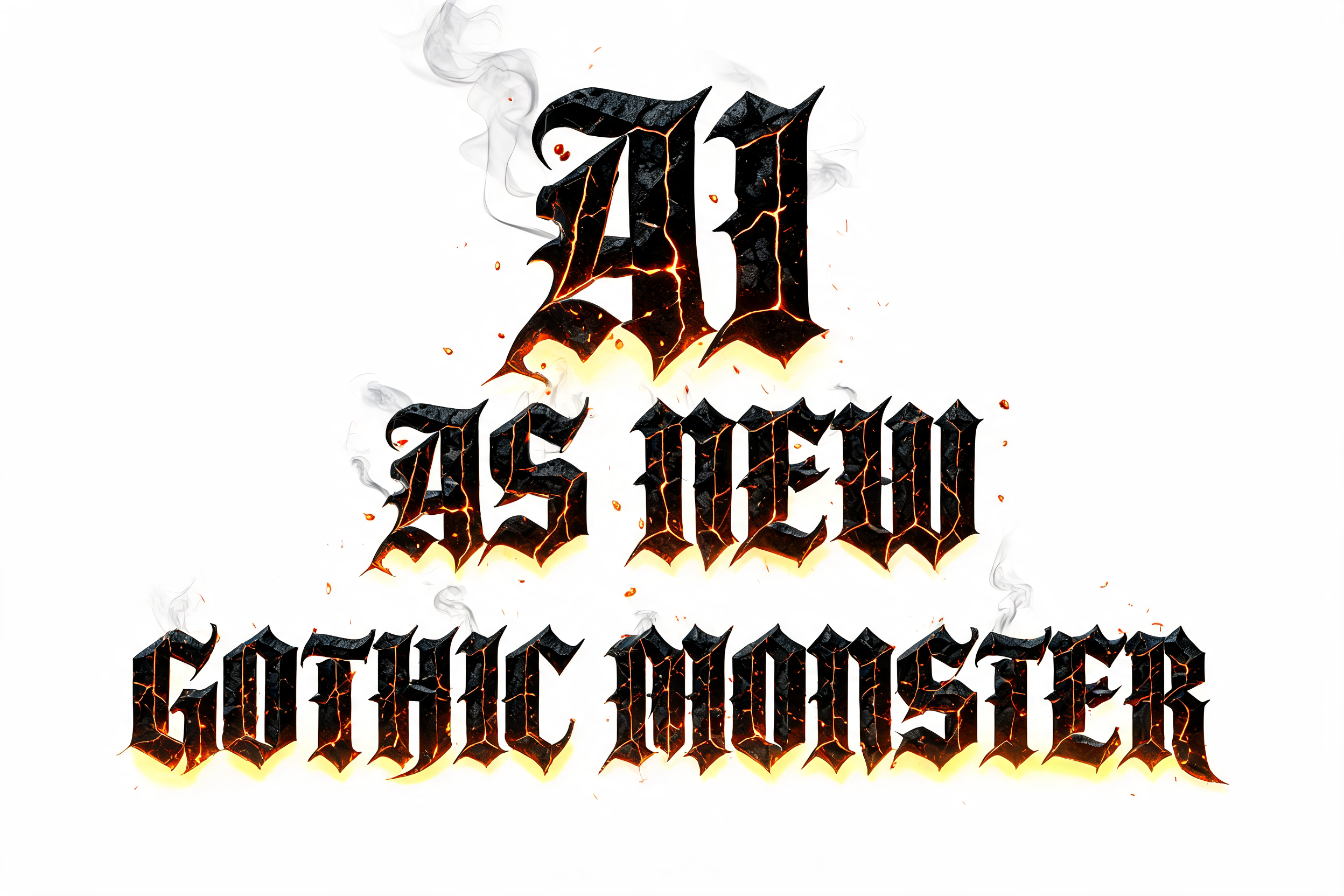 "AI AS NEW GOTHIC MONSTER" — Horror text effect