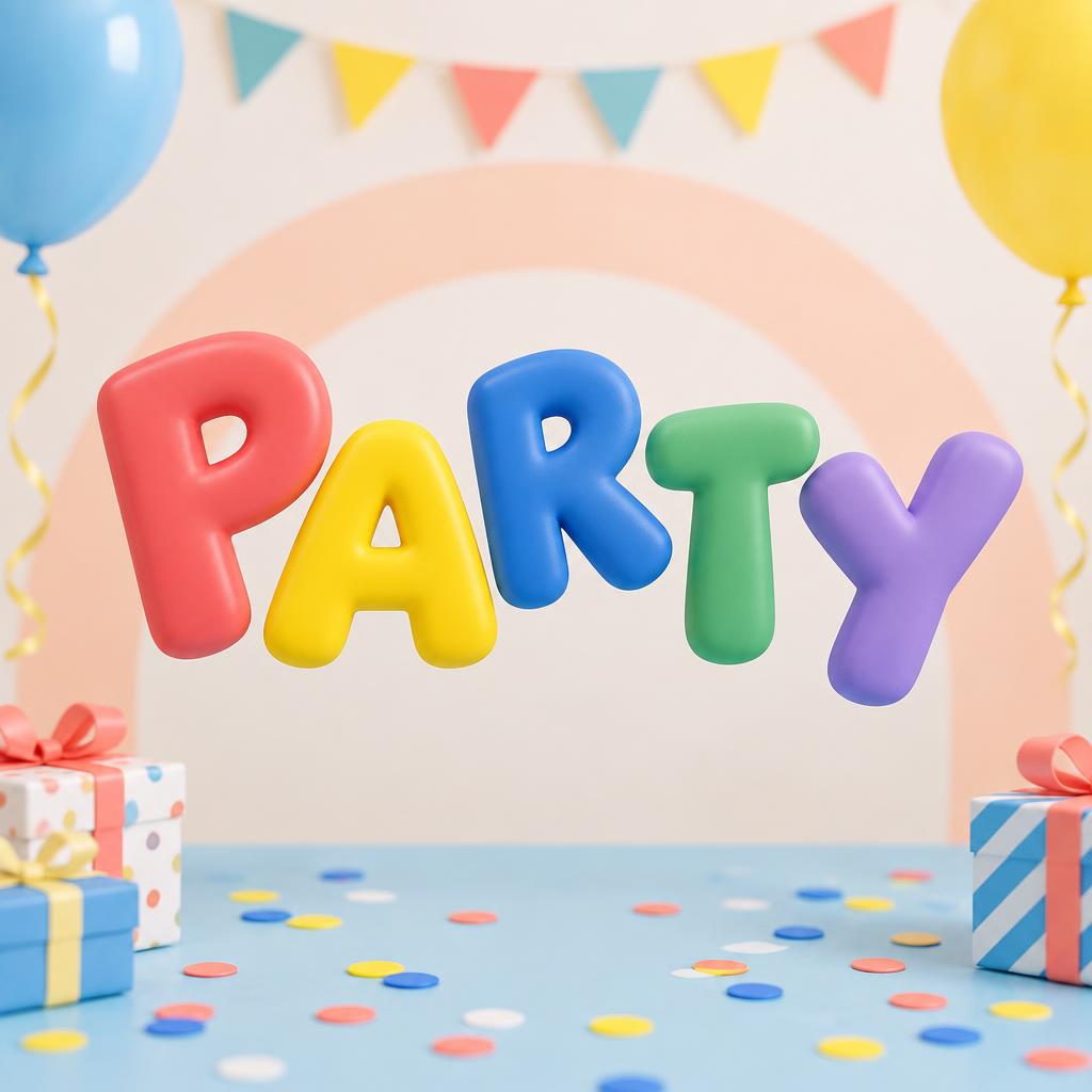 "PARTY" —  | AI Text Effect Generator