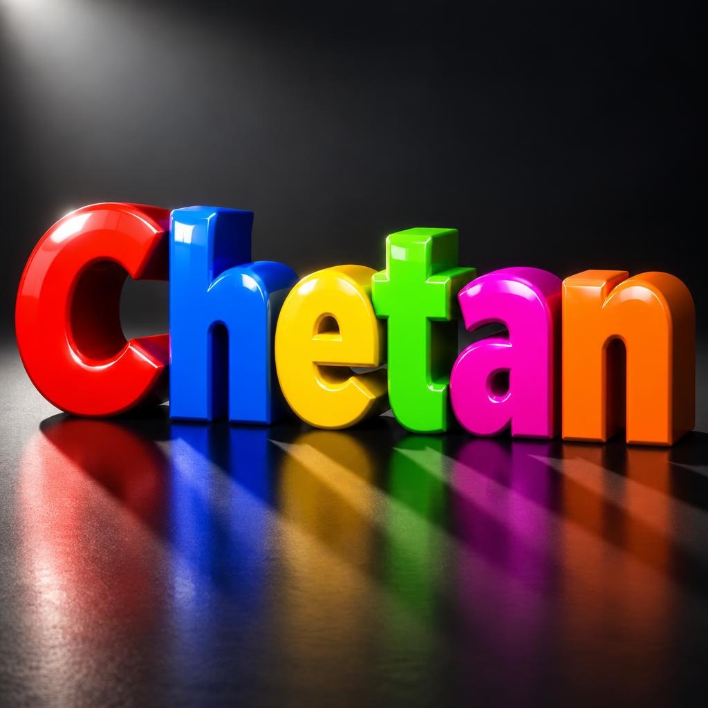 "Chetan" — 3d Bold | AI Text Effect Generator