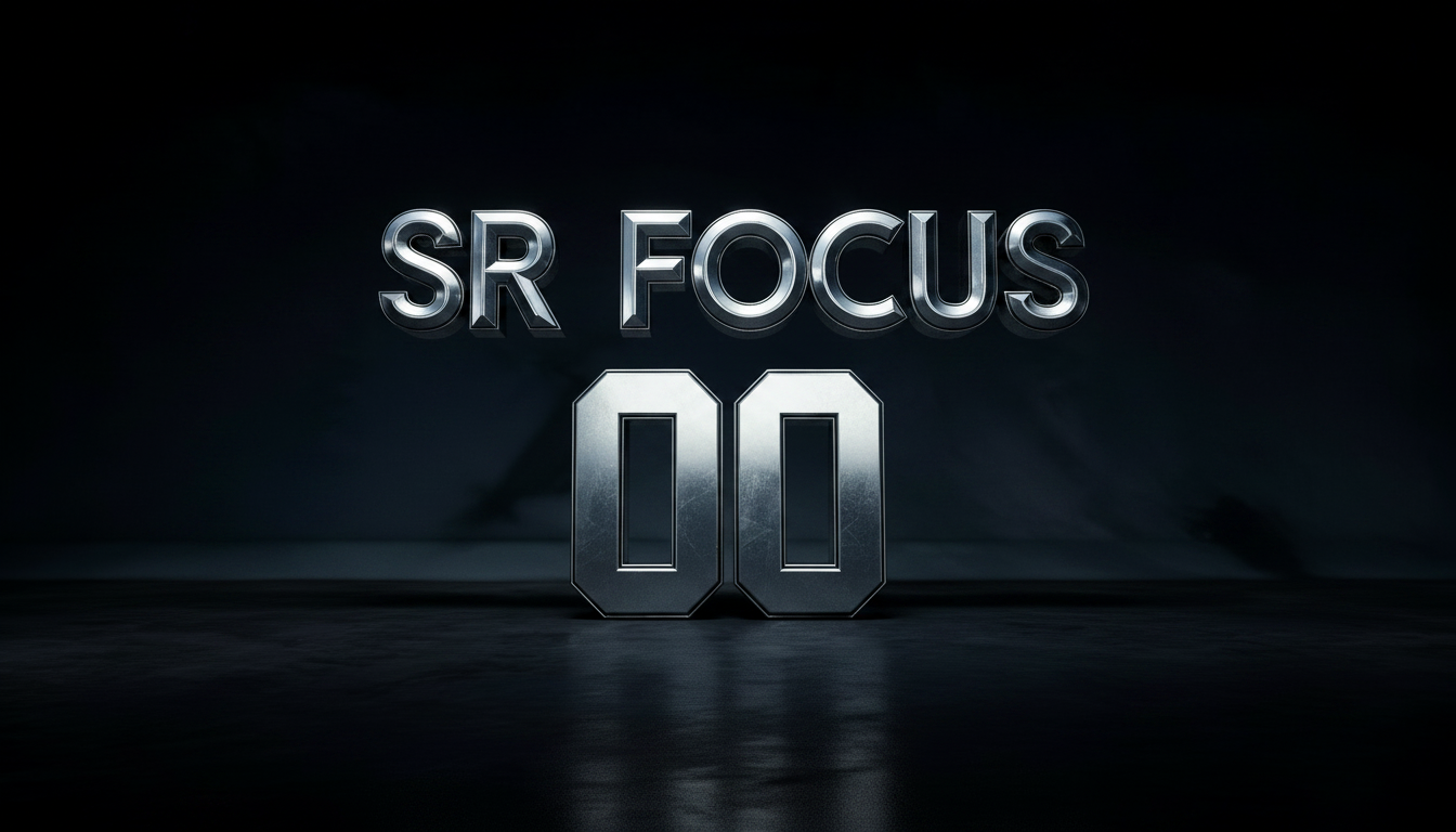 "SR FOCUS" — Chrome Metal 3d | AI Text Effect Generator
