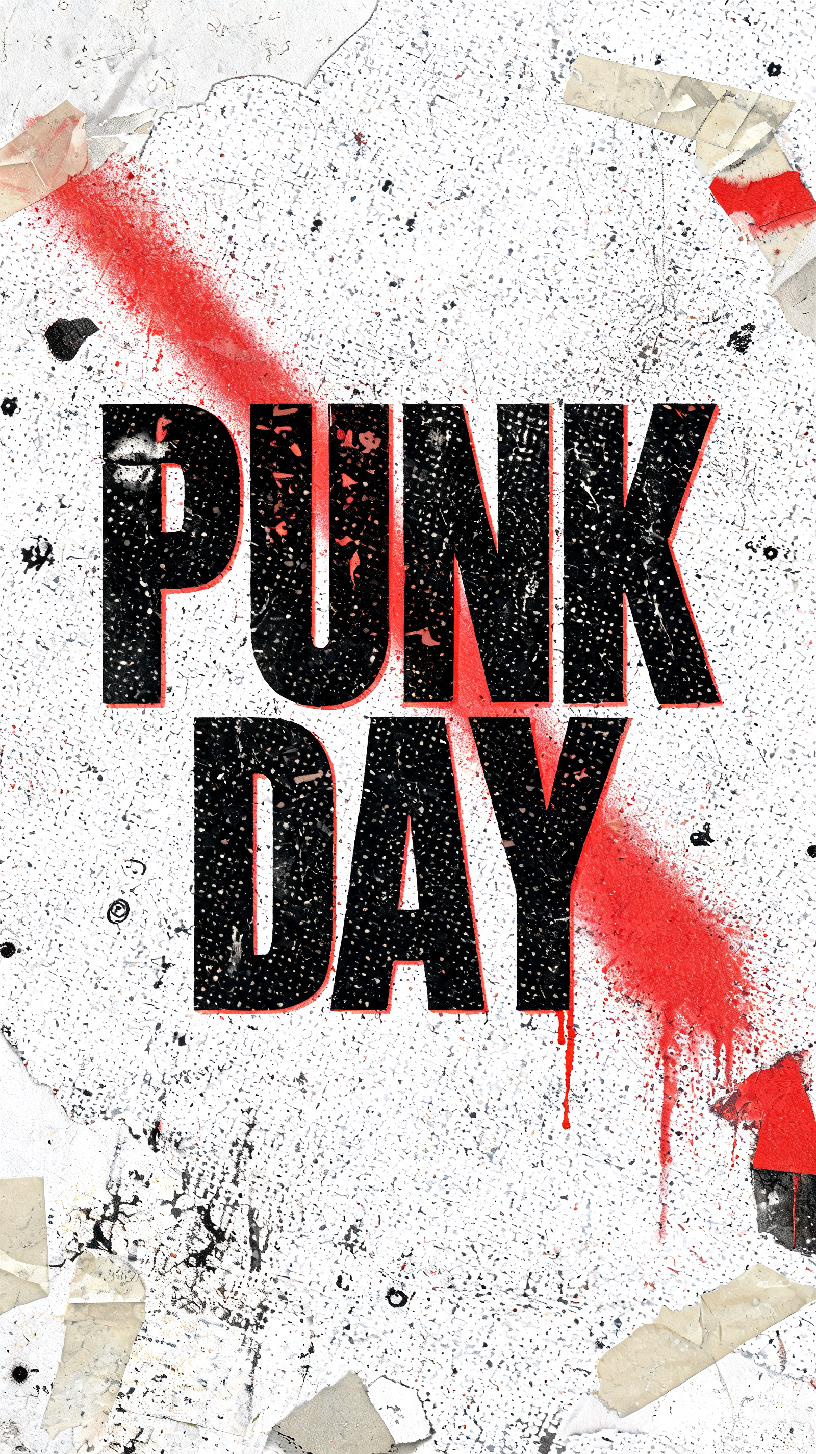 "PUNK DAY" — Grunge text effect