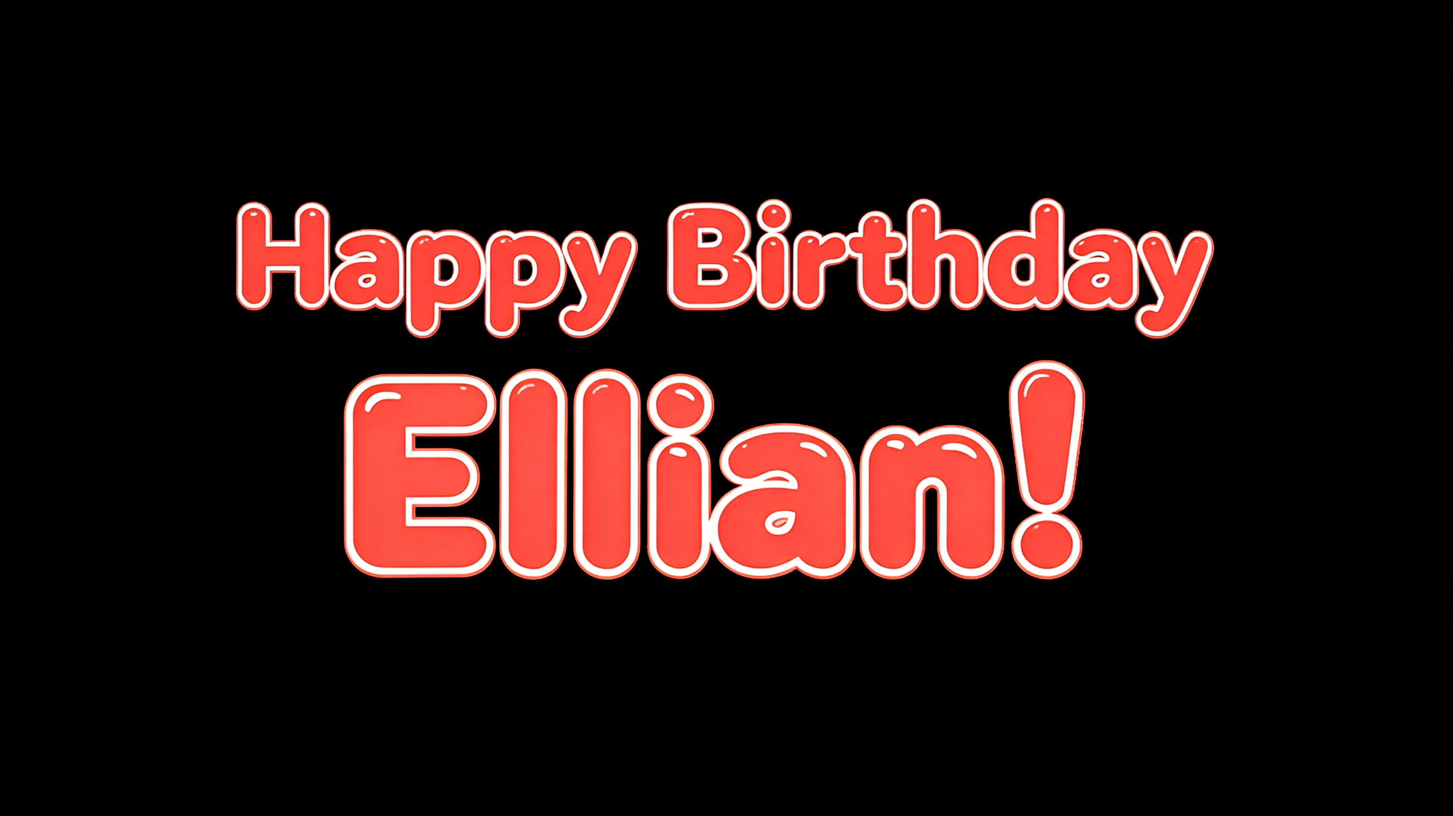 "Happy Birthday Ellian" — Birthday | AI Text Effect Generator