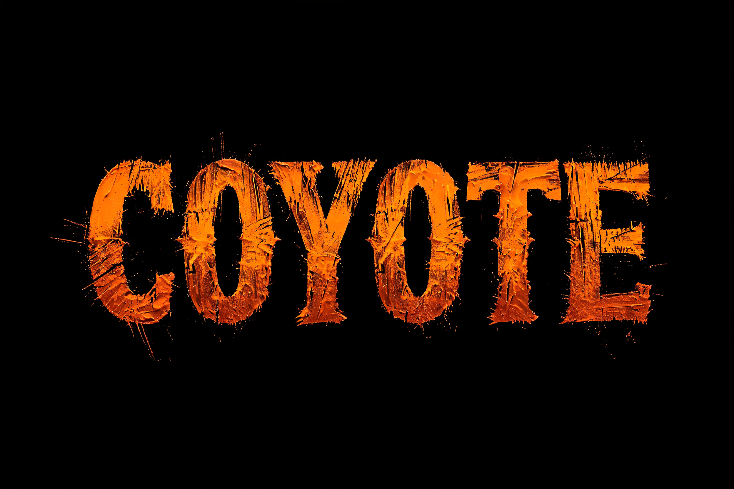 "Coyote" — Brush Dry | AI Text Effect Generator