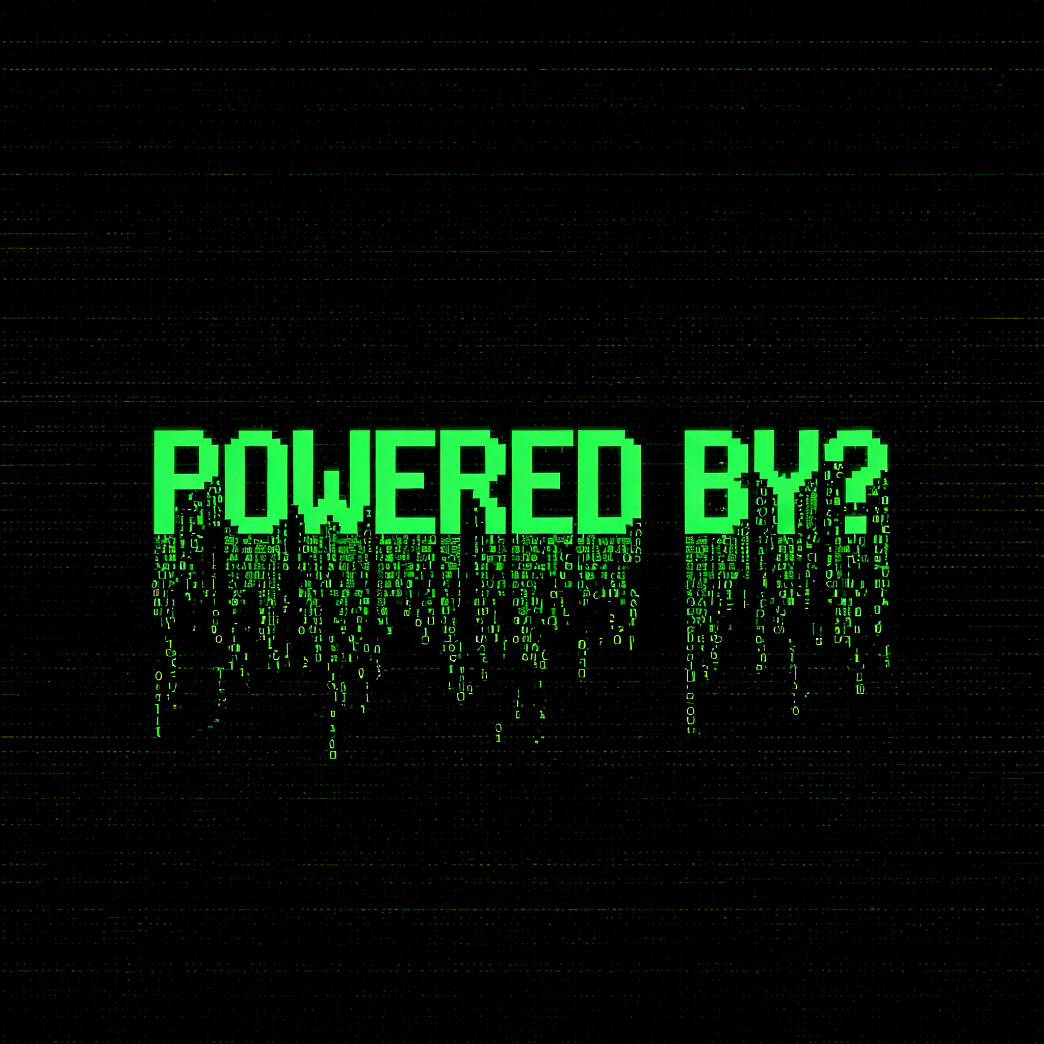 "POWERED BY?" — Cyberpunk Data Stream | AI Text Effect Generator