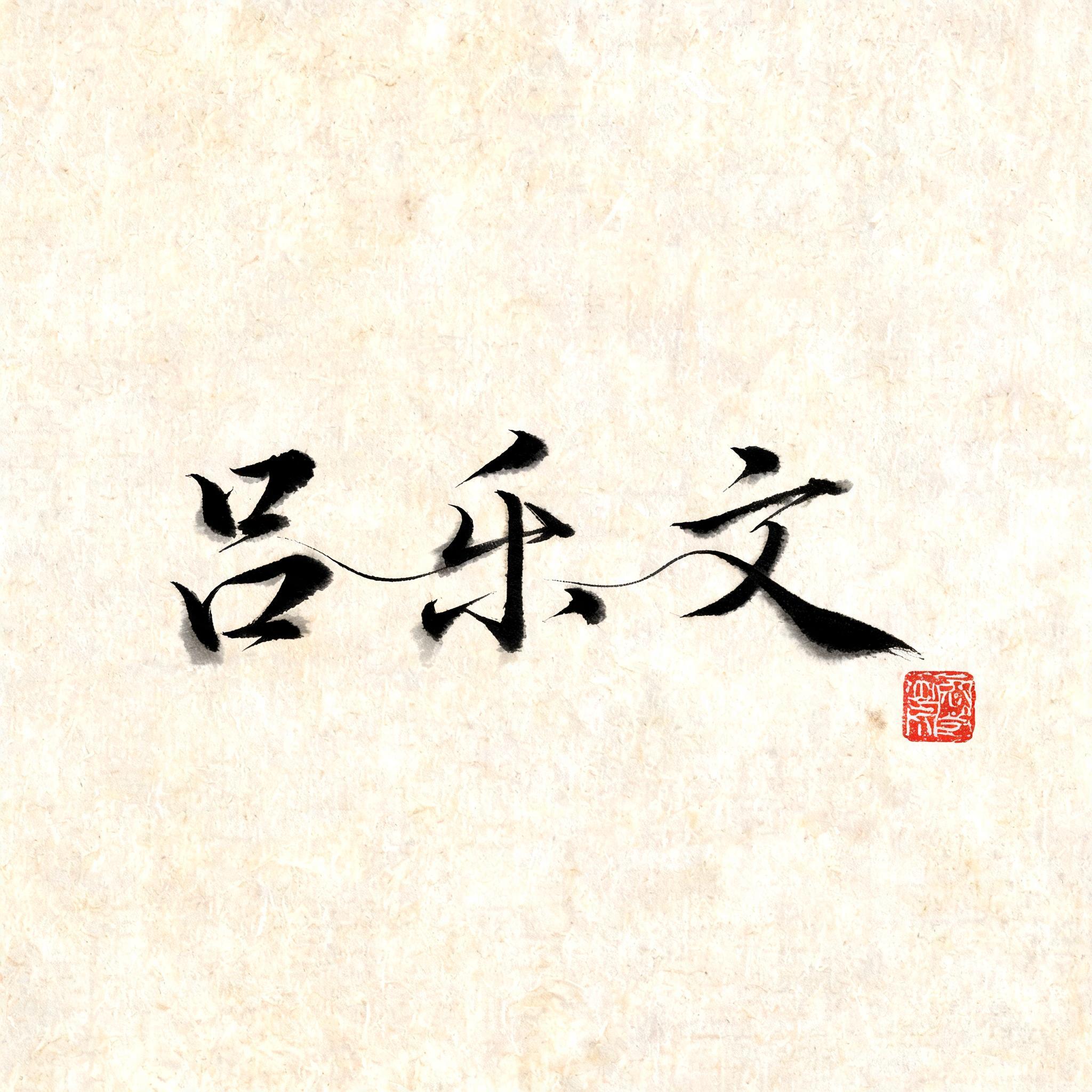 "吕乐文" — Brush Chinese Ink | AI Text Effect Generator