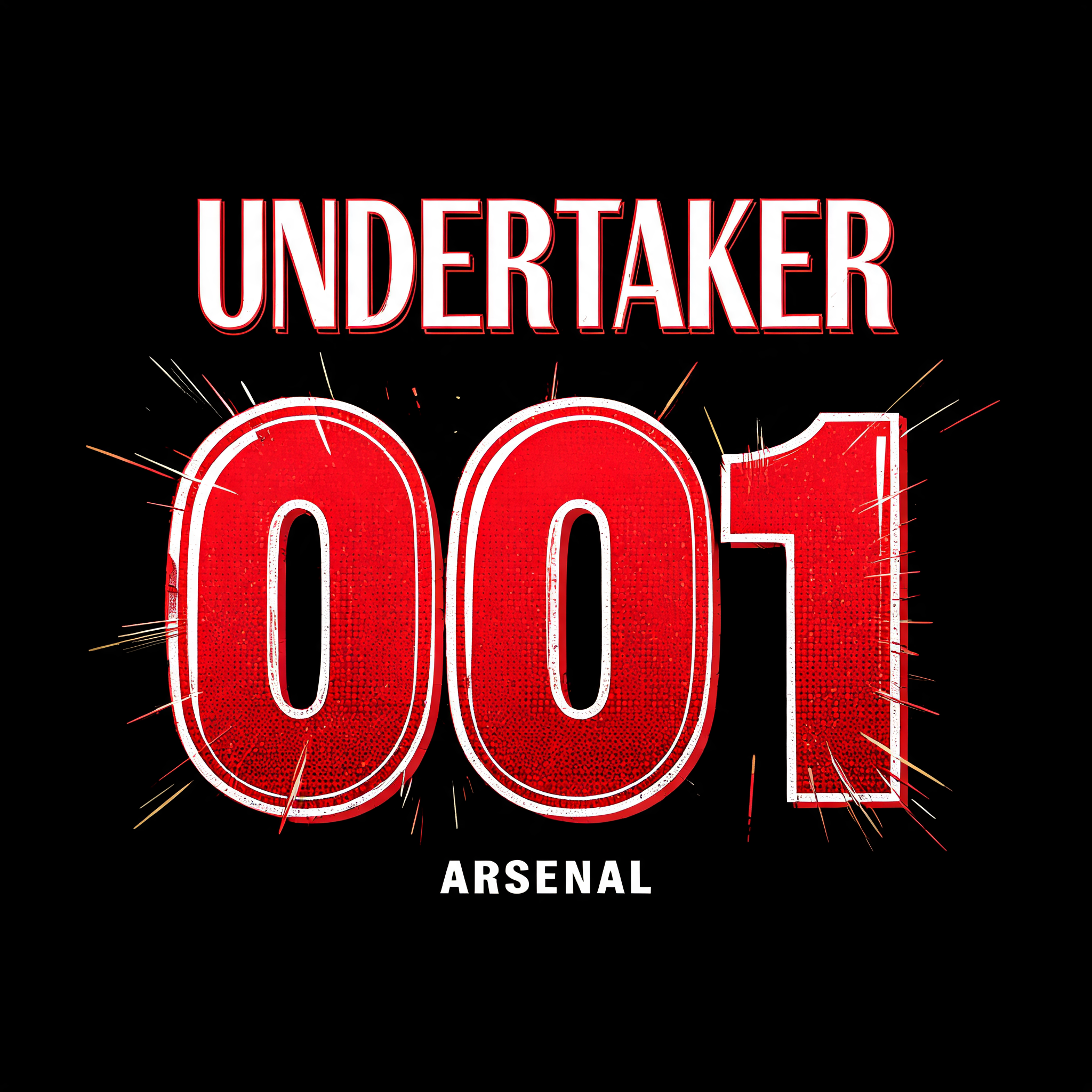 "UNDERTAKER
001
ARSENAL" — Sports text effect