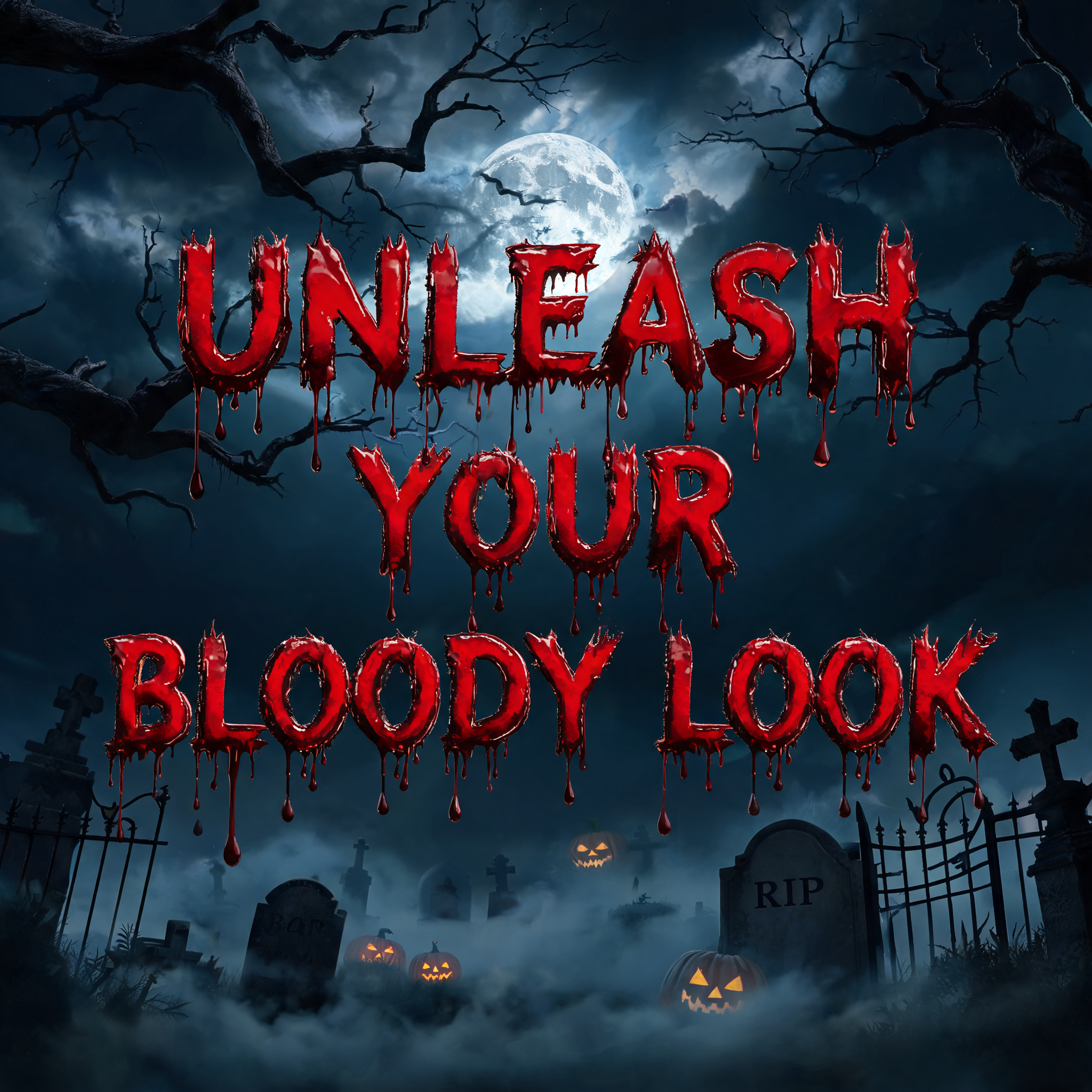 "UNLEASH YOUR BLOODY LOOK" — Drip Font Blood | AI Text Effect Generator