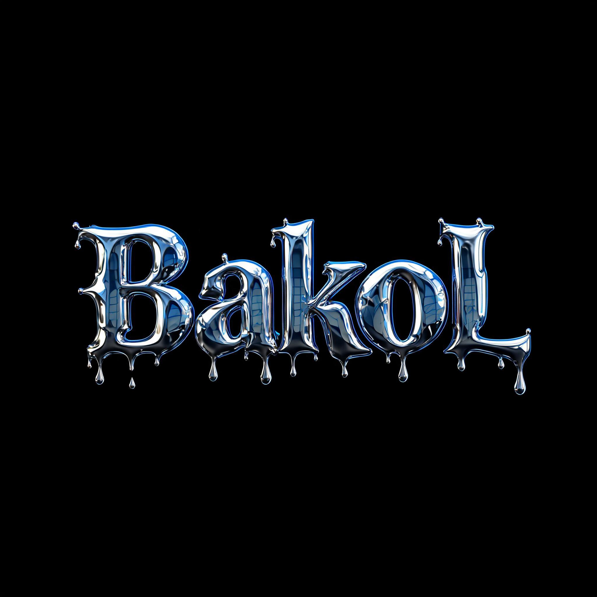 "BakoL" — Chrome Metal 3d | AI Text Effect Generator